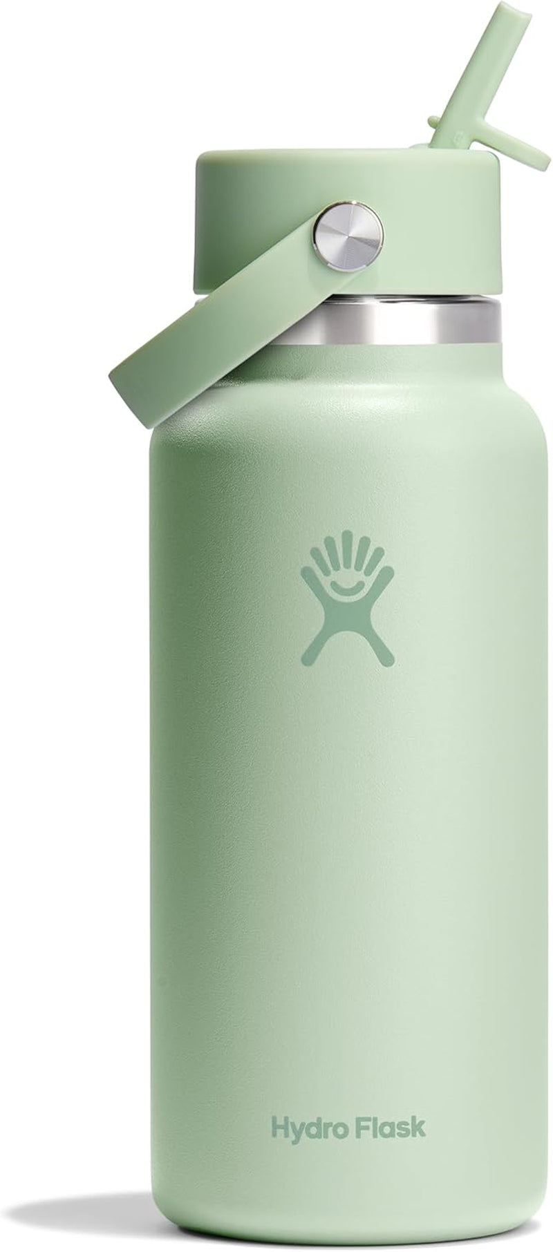 24 Oz Wide Flex Straw Cap Bottle - Insulated Stainless Steel - Wide Straw Lid, Non Spill, Leakproof in Tonal Birch