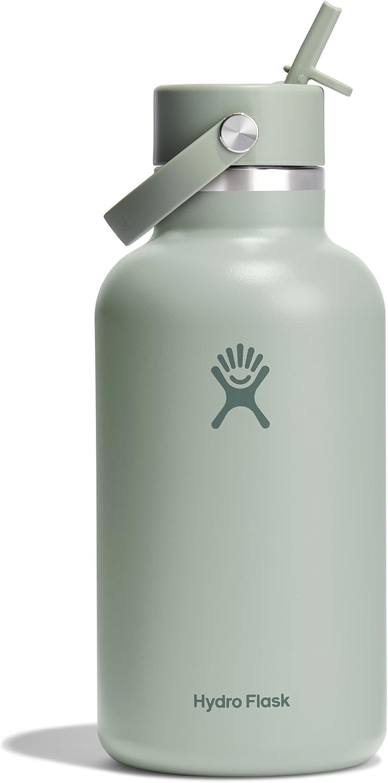 24 Oz Wide Flex Straw Cap Bottle - Insulated Stainless Steel - Wide Straw Lid, Non Spill, Leakproof in Tonal Birch