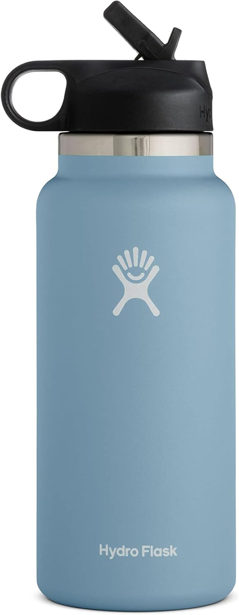 24 Oz Wide Flex Straw Cap Bottle - Insulated Stainless Steel - Wide Straw Lid, Non Spill, Leakproof in Tonal Birch