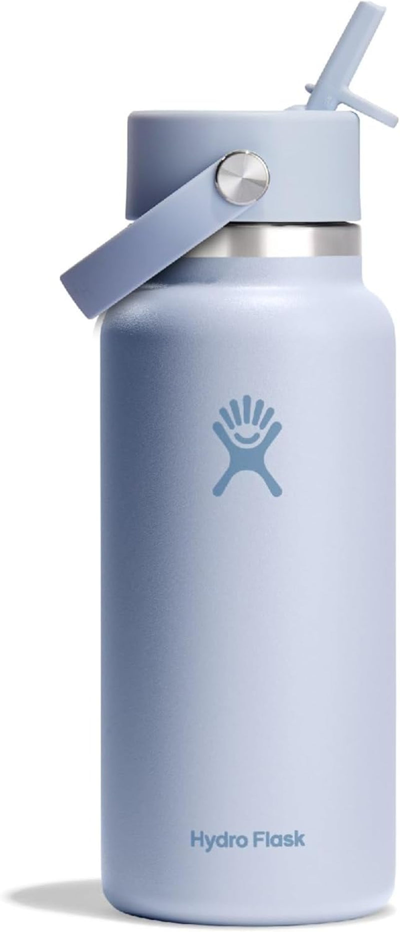 24 Oz Wide Flex Straw Cap Bottle - Insulated Stainless Steel - Wide Straw Lid, Non Spill, Leakproof in Tonal Birch