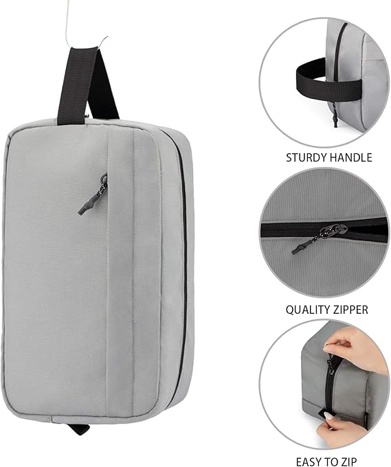 Men’s Travel Toiletry Bag – Hanging Water-Resistant Dopp Kit with Multi-Pockets
