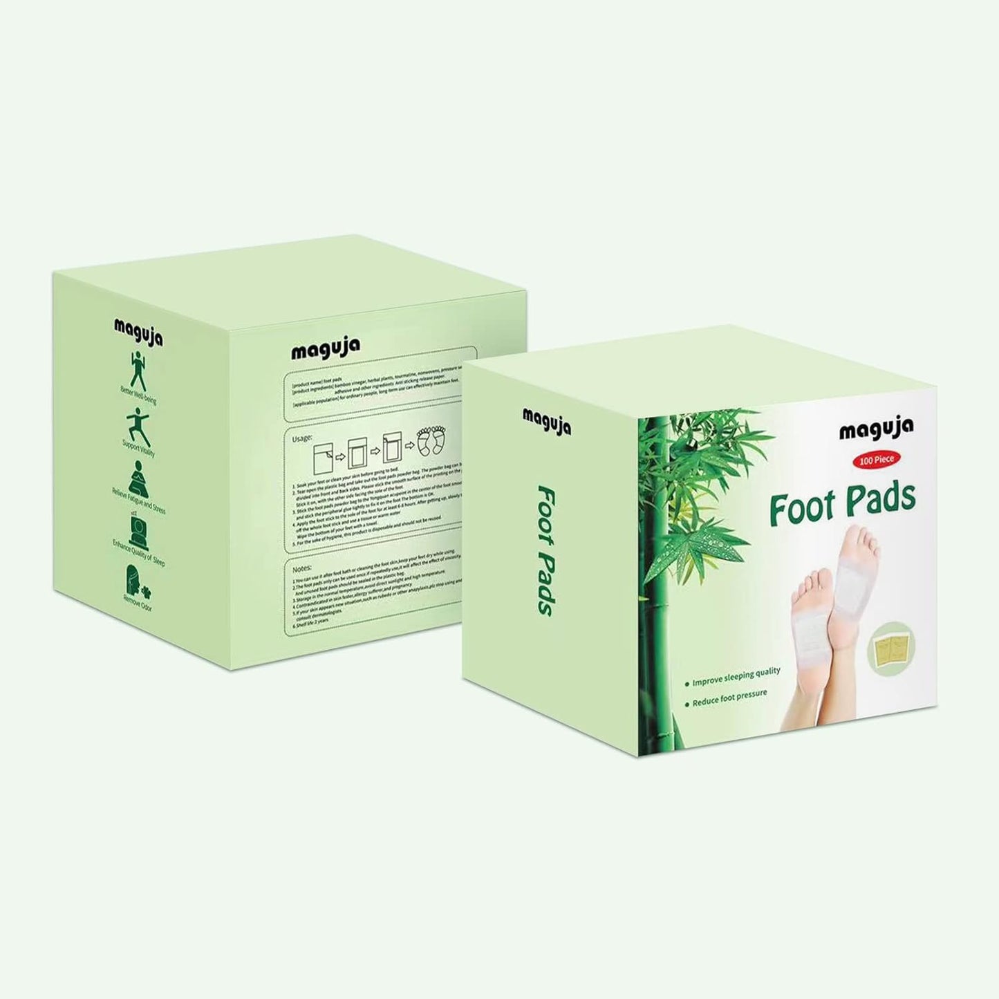 Natural Detox Foot Pads with Adhesive Sheets (100-Pack)