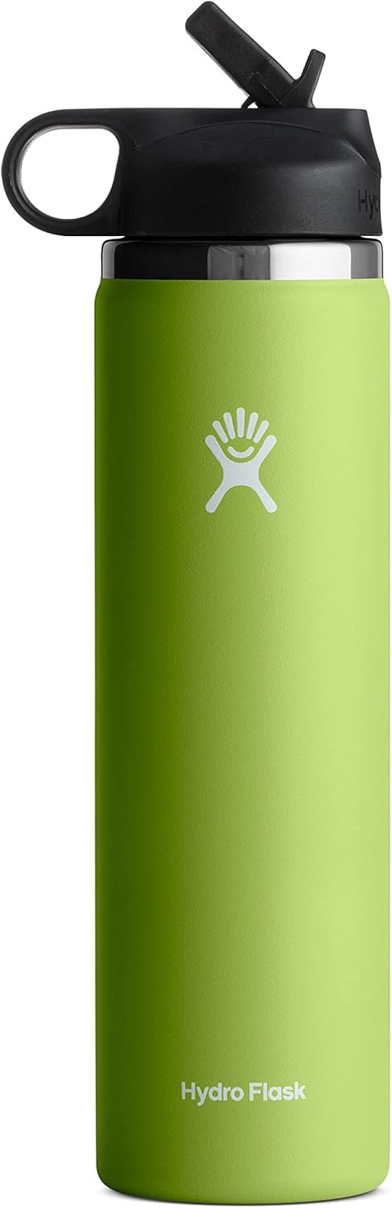 24 Oz Wide Flex Straw Cap Bottle - Insulated Stainless Steel - Wide Straw Lid, Non Spill, Leakproof in Tonal Birch