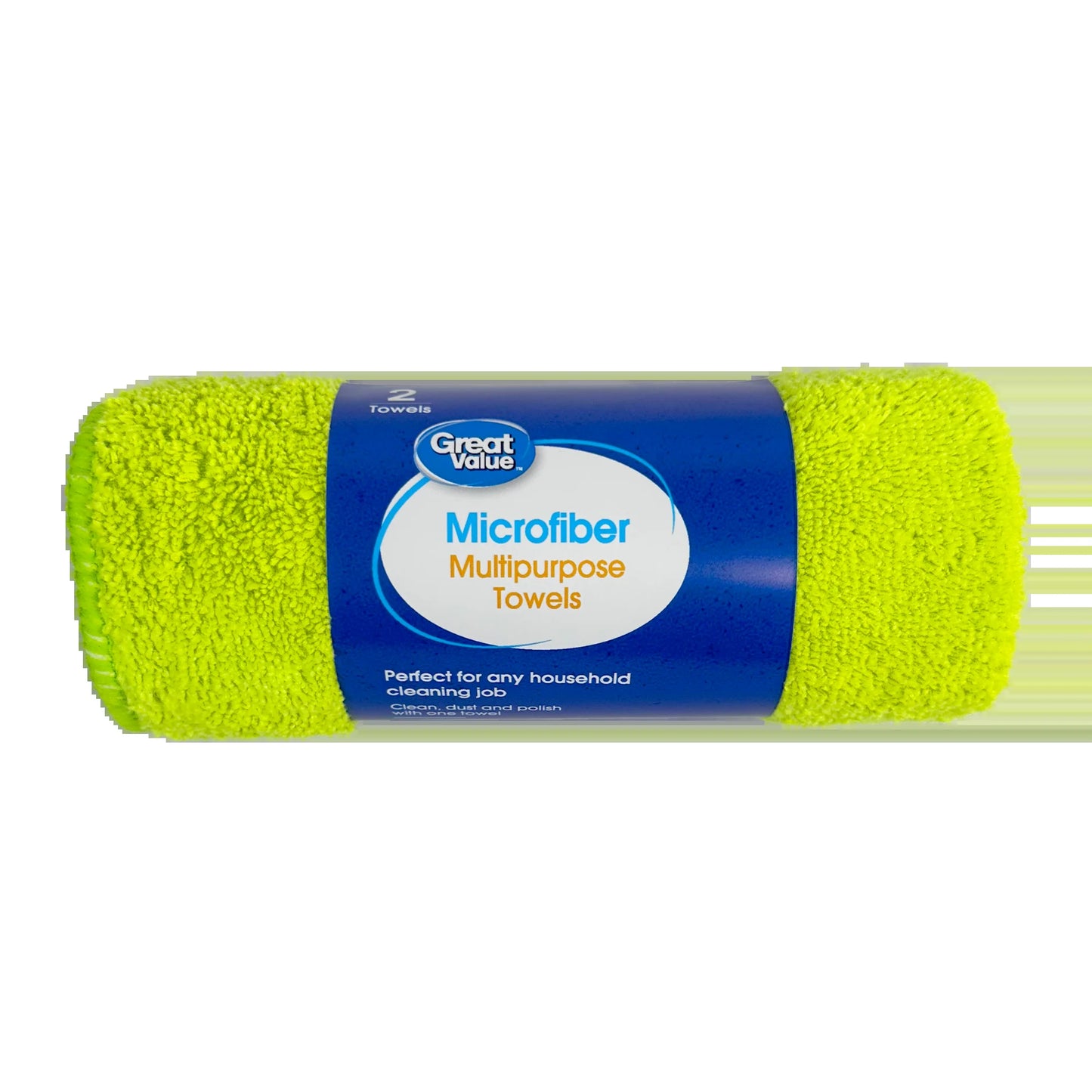 Multipurpose Microfiber Household Cleaning Cloth, Wipe, 2 Count, Multicolor