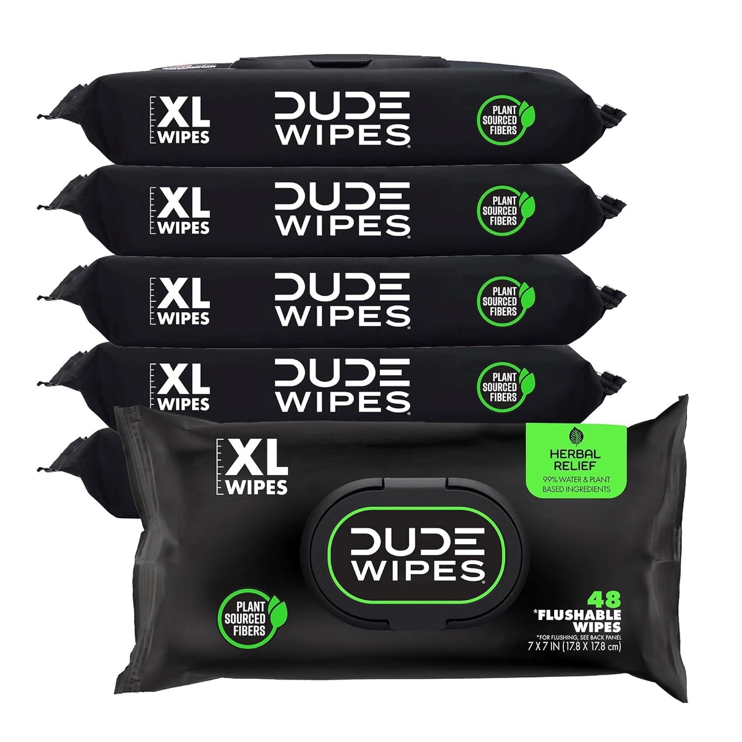 - Flushable Wipes - 6 Pack, 288 Count - Mint Chill - Vitamin-E, Aloe, Eucalyptus & Tea Tree Oils - Septic and Sewer Safe