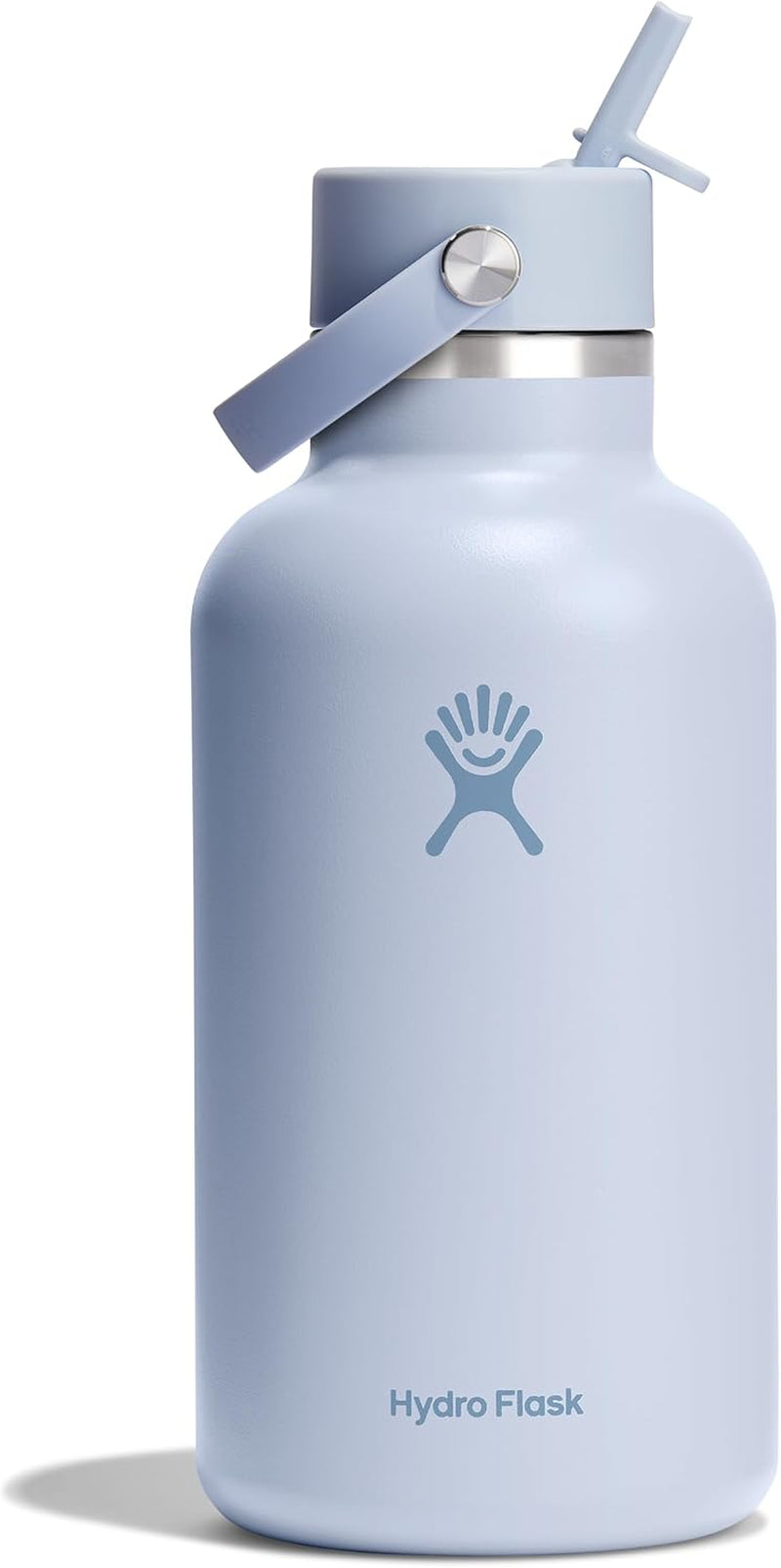 24 Oz Wide Flex Straw Cap Bottle - Insulated Stainless Steel - Wide Straw Lid, Non Spill, Leakproof in Tonal Birch