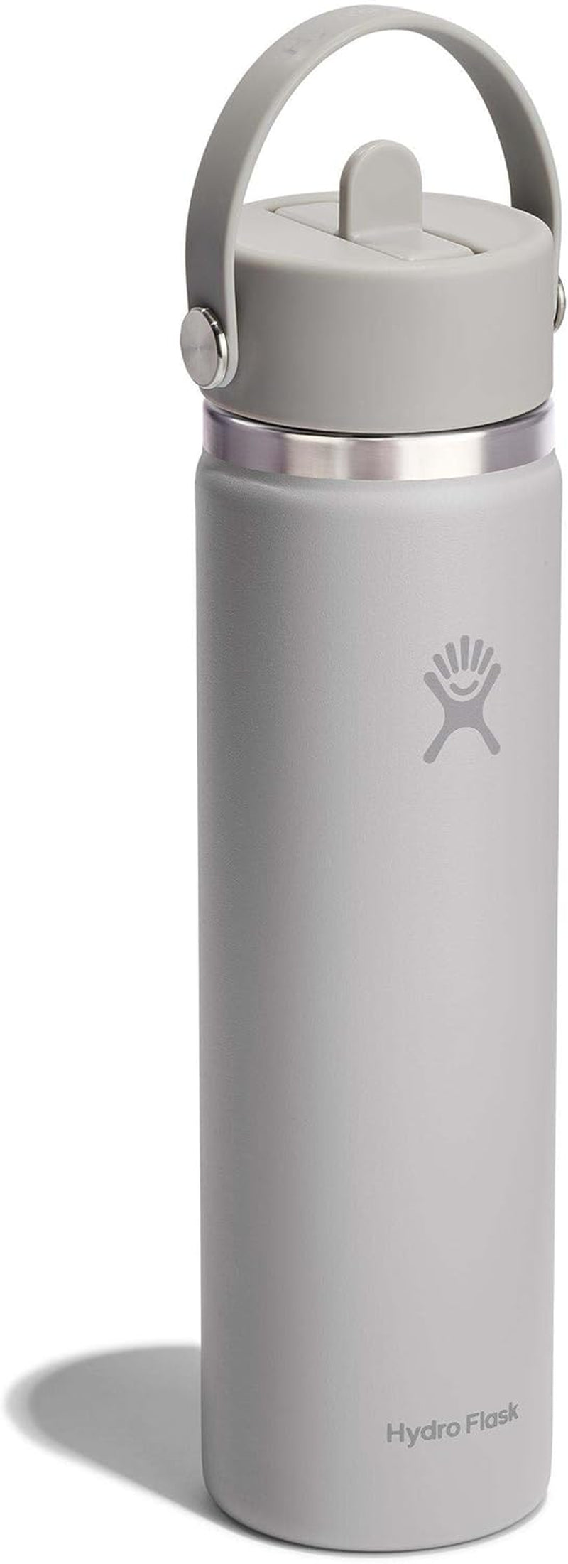 24 Oz Wide Flex Straw Cap Bottle - Insulated Stainless Steel - Wide Straw Lid, Non Spill, Leakproof in Tonal Birch