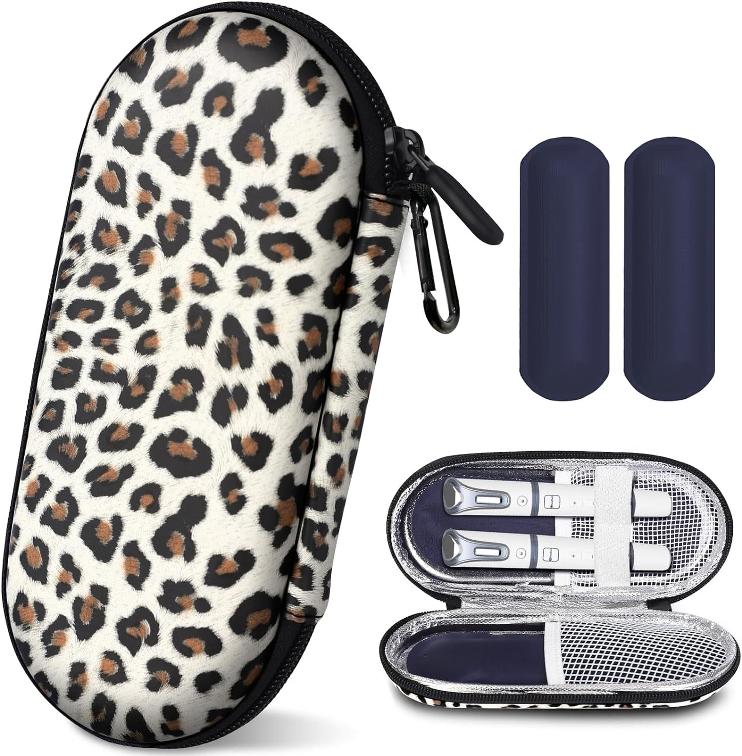 Insulin Cooler Travel Case with 2 Reusable Ice Packs for Insulin Pen Portable Medical Cooler Bag for Diabetes and Other Diabetic Supplies for the Daily Life and Trip