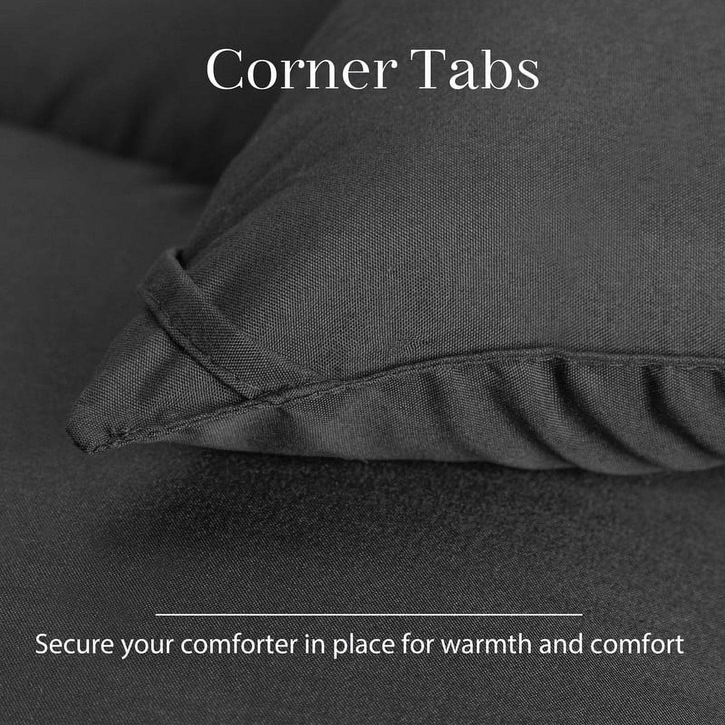 Luxury Solid down Alternative Machine Washable Gray Comforters, Queen