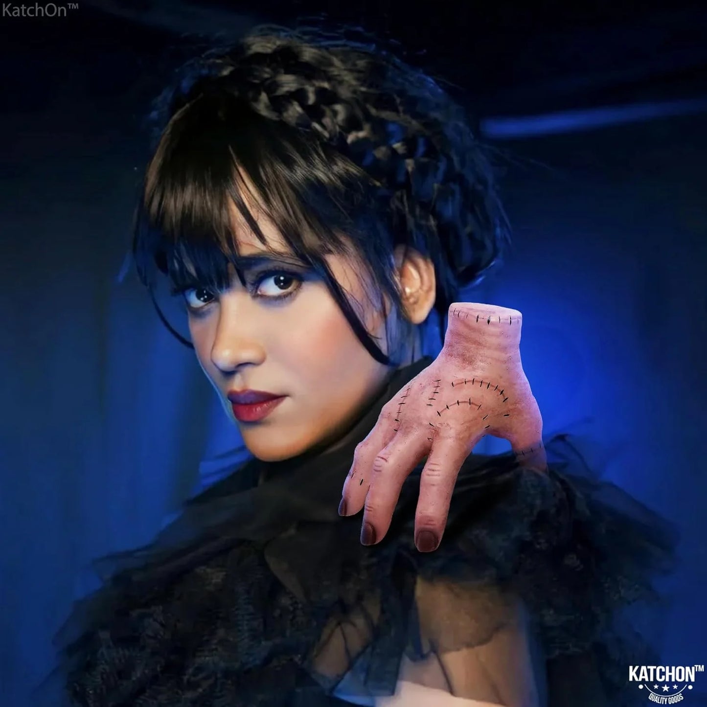 , Wednesday Thing Hand Addams Family - Large, Wednesday Addams Thing Hand | Wednesday Hand Prop for Addams Family Halloween Decorations | Thing Addams Family Hand for Addams Family Decorations