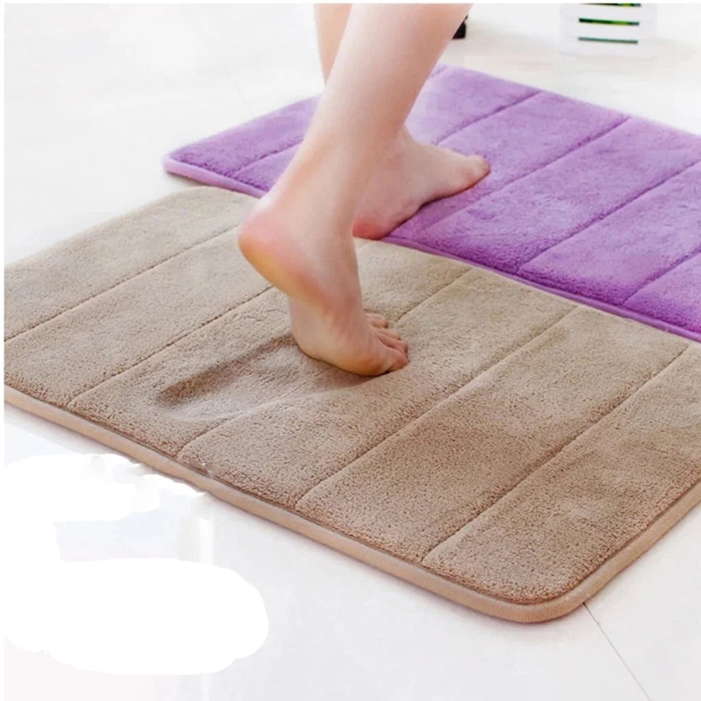 Absorbent Soft Memory Foam Mat Bath Bathroom Bedroom Floor Shower Rug Decor Red