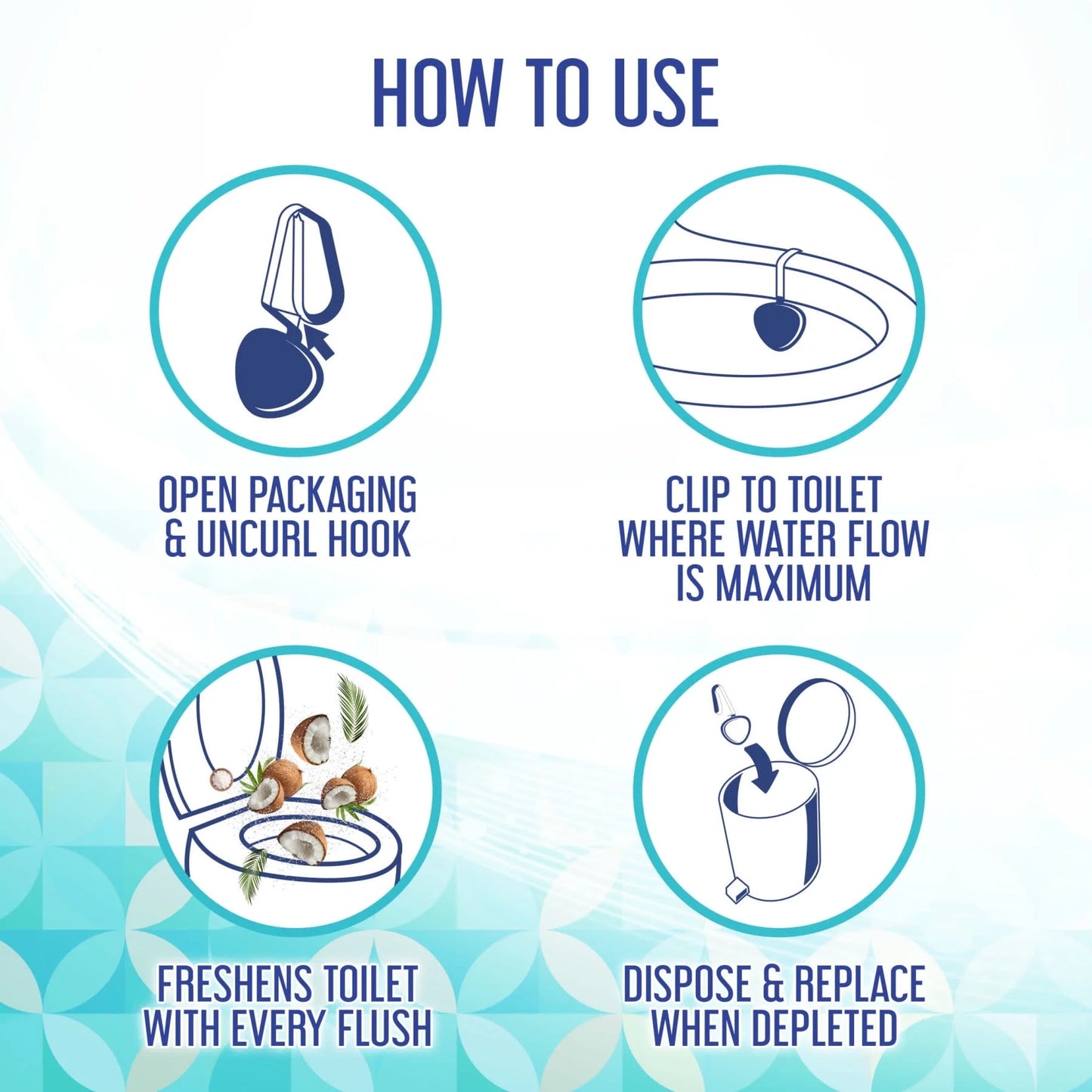 Brand New Day Automatic Toilet Bowl Cleaner Blocks, Coconut Water & Sea Minerals, 2 Count