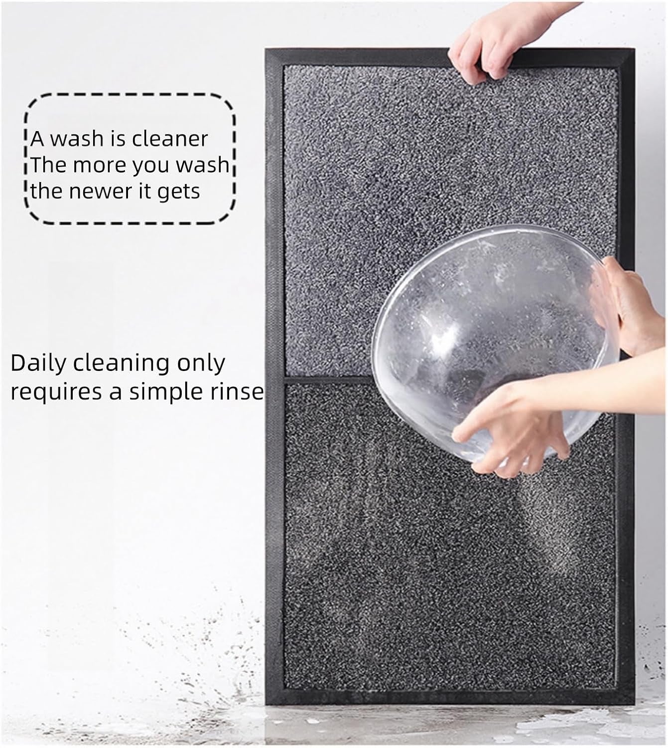 Disinfection Floor Pad Mat Sanitizing Floor Mat Multifunction Entrance Mat Footbath Mat Rugshoe Mat Home Hotel (Grey)