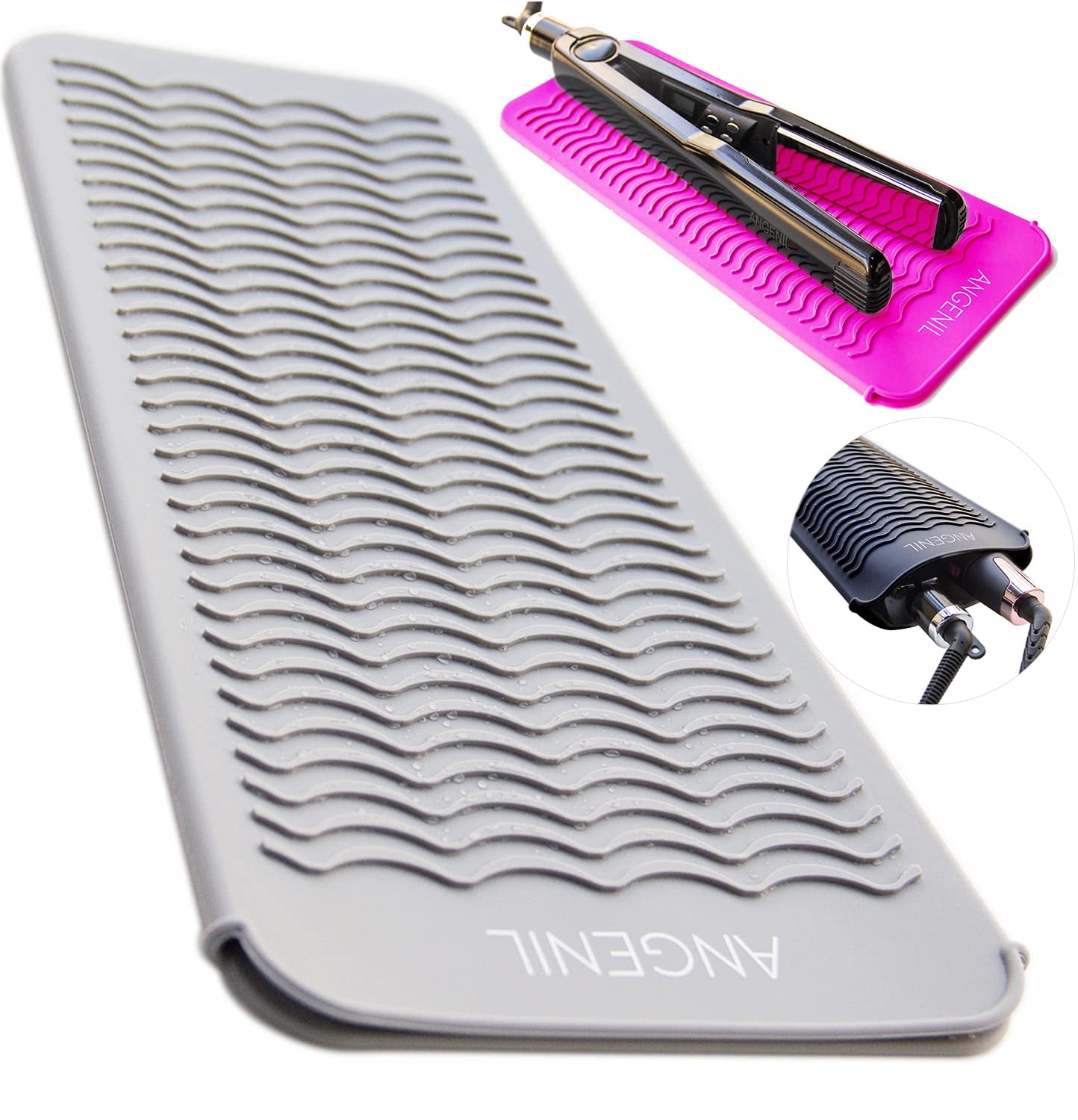 2-in-1 Silicone Heat Resistant Mat & Pouch for Hair Styling Tools