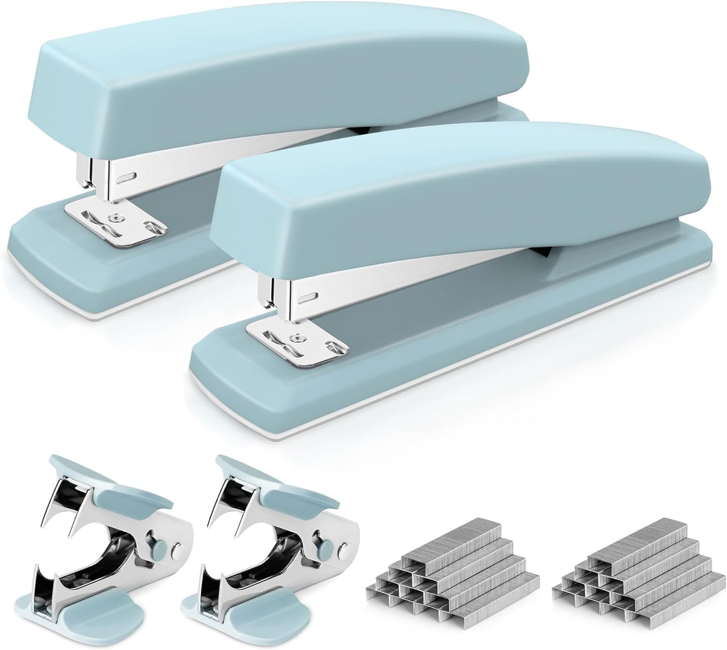 Desktop Office Stapler - 25 Sheet Capacity, Includes 1000 Staples, Staple Remover, Green