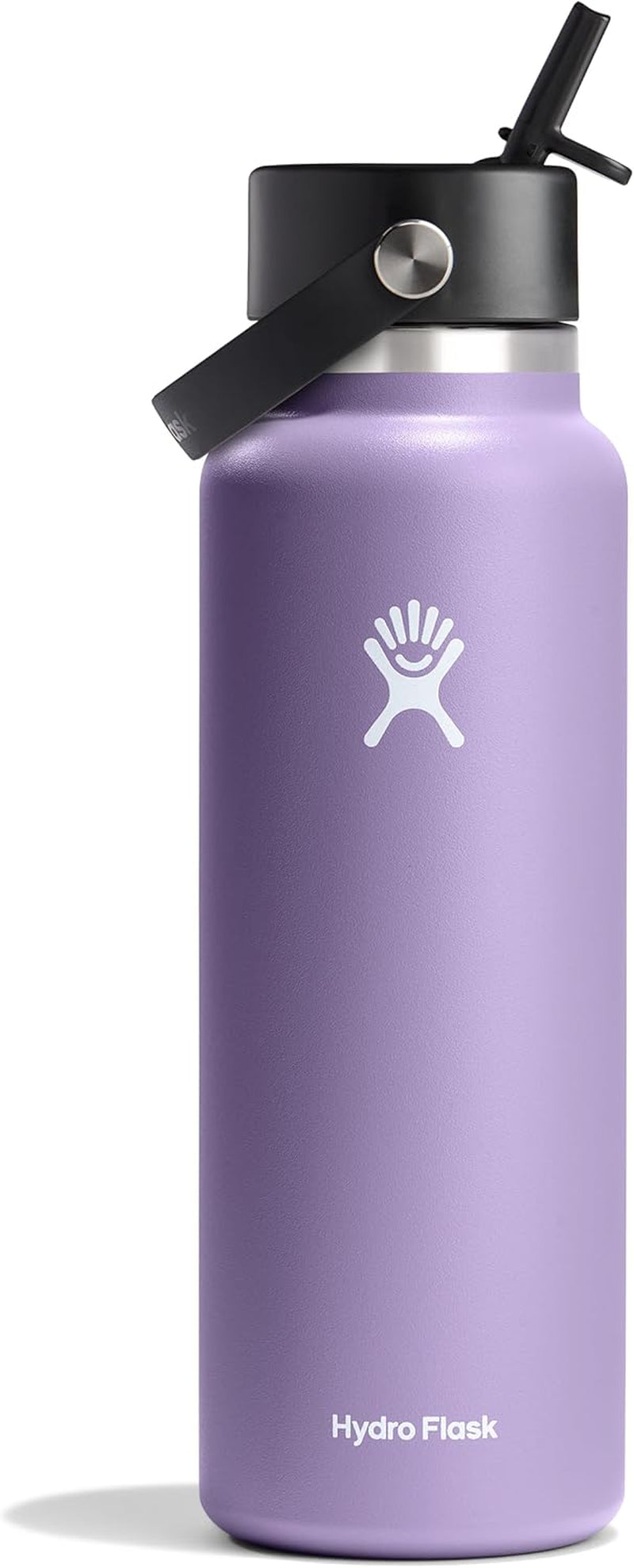 24 Oz Wide Flex Straw Cap Bottle - Insulated Stainless Steel - Wide Straw Lid, Non Spill, Leakproof in Tonal Birch