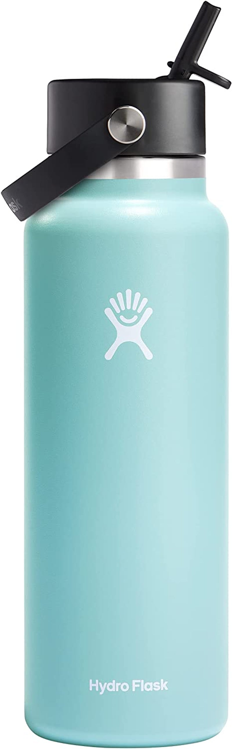 24 Oz Wide Flex Straw Cap Bottle - Insulated Stainless Steel - Wide Straw Lid, Non Spill, Leakproof in Tonal Birch