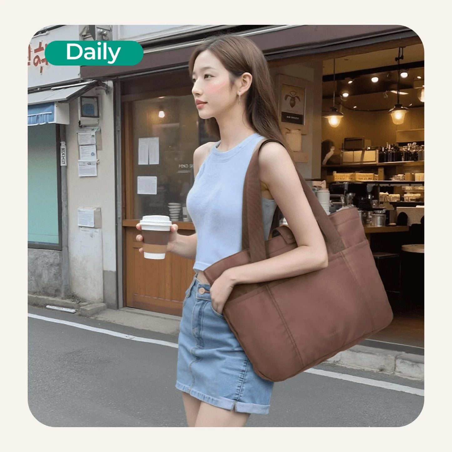 Foldable Tote Bag for Women, Laptop Tote Bag Top Handle Handbag for Travel, Work, Beach, Gym, Shop, Pink