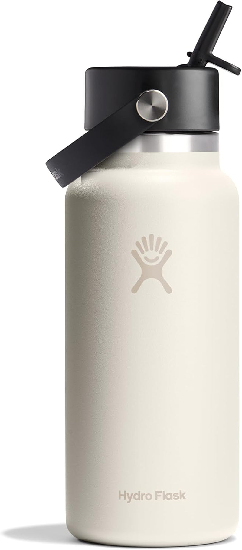 24 Oz Wide Flex Straw Cap Bottle - Insulated Stainless Steel - Wide Straw Lid, Non Spill, Leakproof in Tonal Birch
