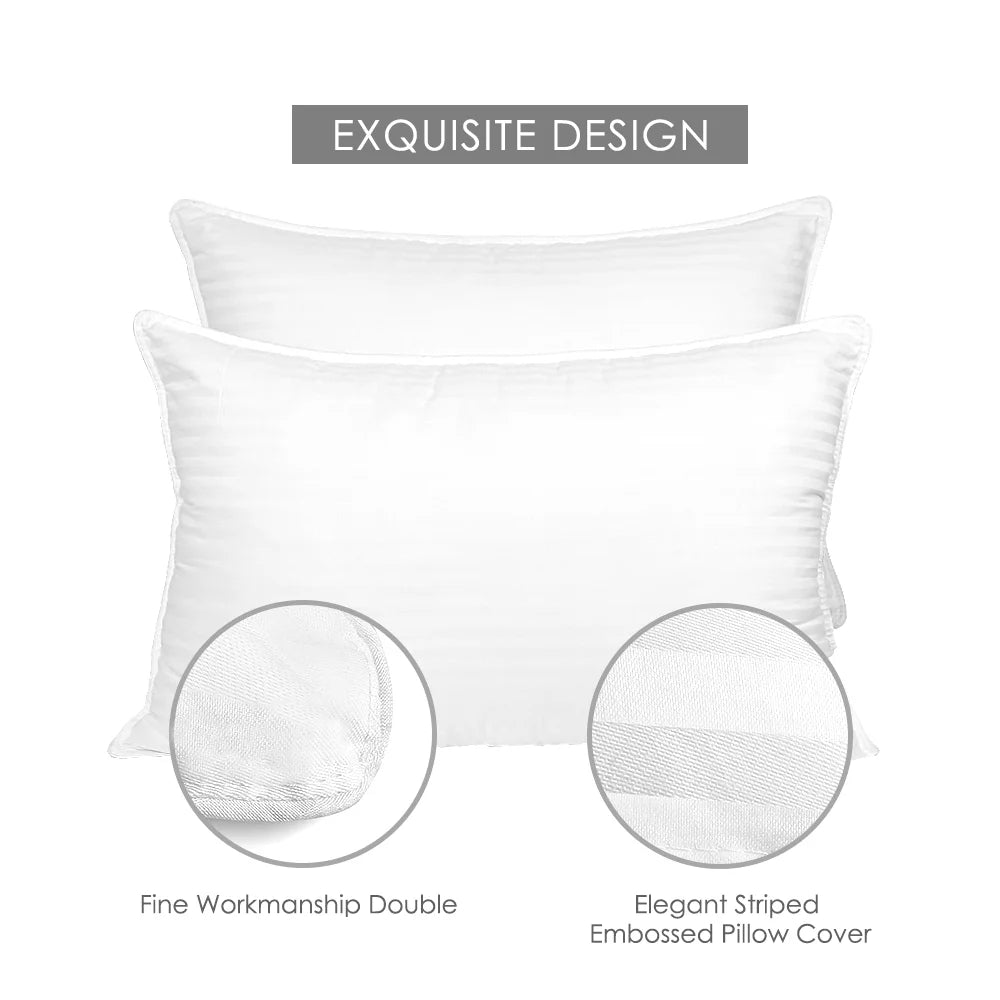 Bed Pillows 2-Pack Queen Size Luxury Hotel Pillow for Side and Back Sleeper Pillows for Bed with Cooling Cover