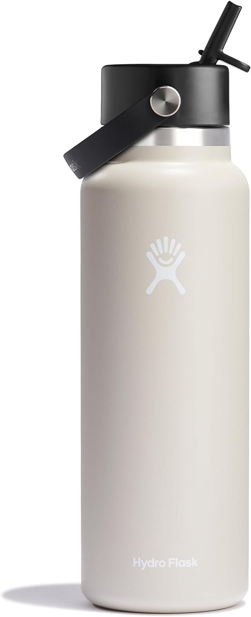 24 Oz Wide Flex Straw Cap Bottle - Insulated Stainless Steel - Wide Straw Lid, Non Spill, Leakproof in Tonal Birch