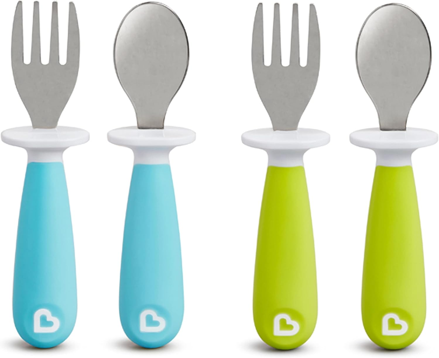 Toddler Fork & Spoon Set 4pk – BPA Free Resting Utensils