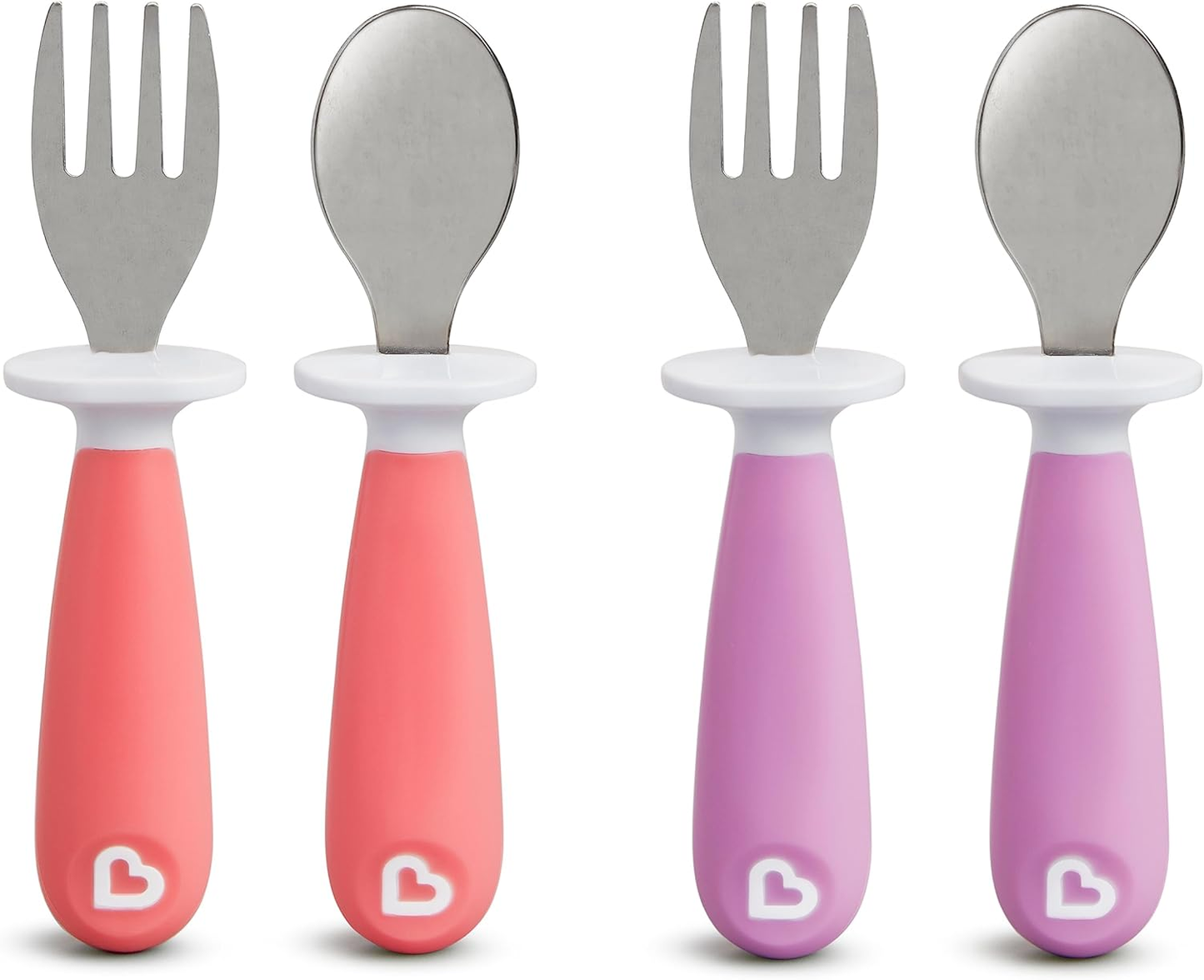 Toddler Fork & Spoon Set 4pk – BPA Free Resting Utensils