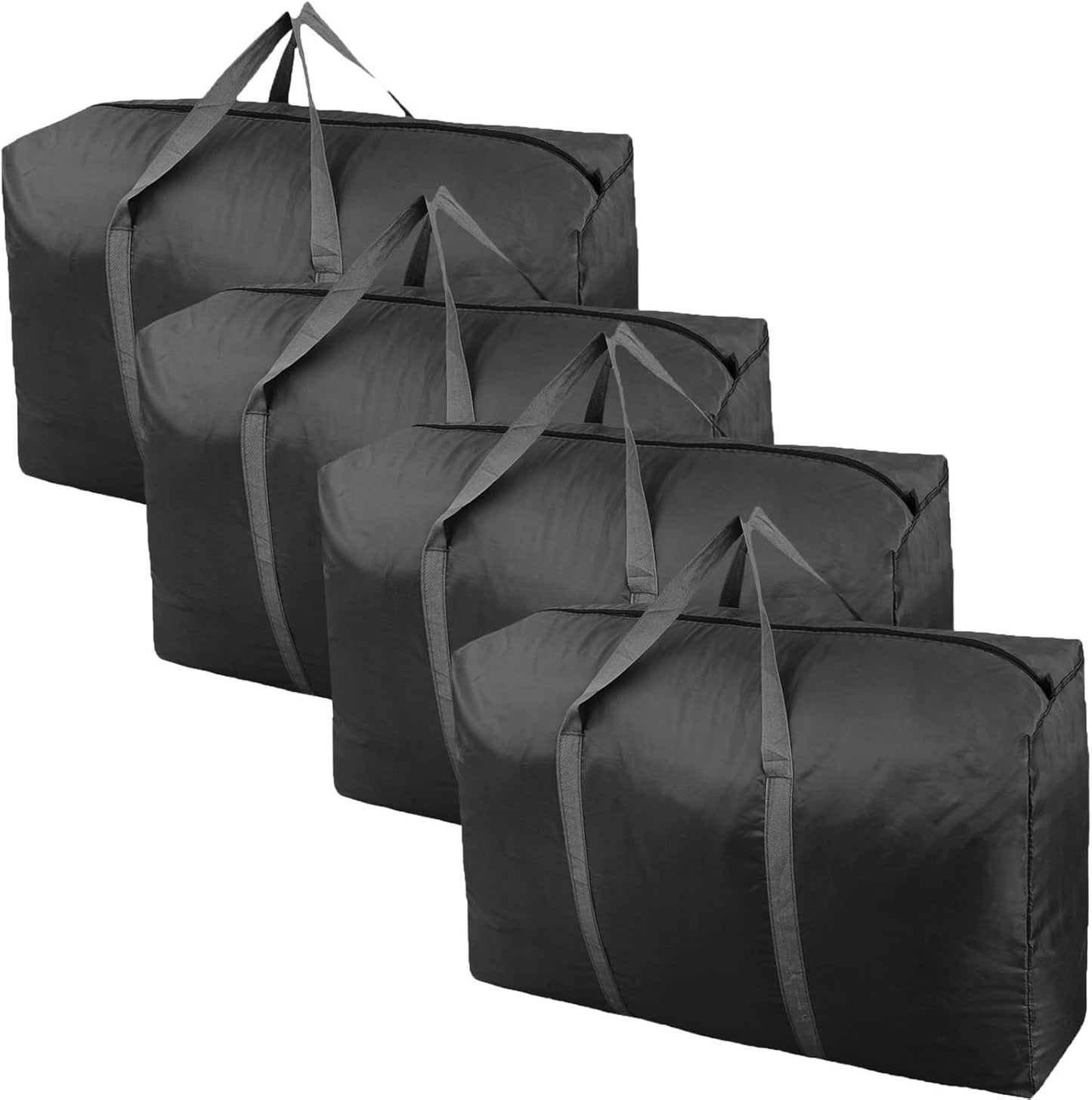 100L Extra Large Storage Bags, Big Moving Bags with Strong Zippers & Carrying Handles, Packing Bags for Moving, Storage, Travel and Camping, Storage Totes for Space Saving (Grey, 2 Pack)