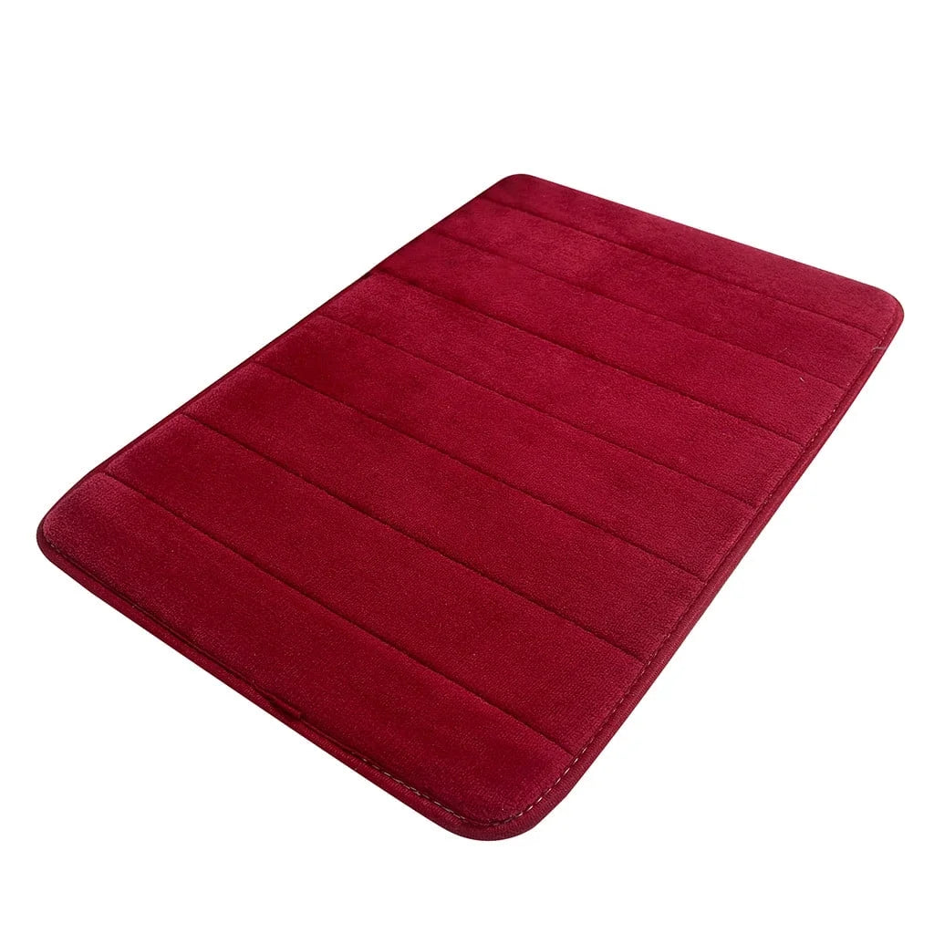 Absorbent Soft Memory Foam Mat Bath Bathroom Bedroom Floor Shower Rug Decor Red