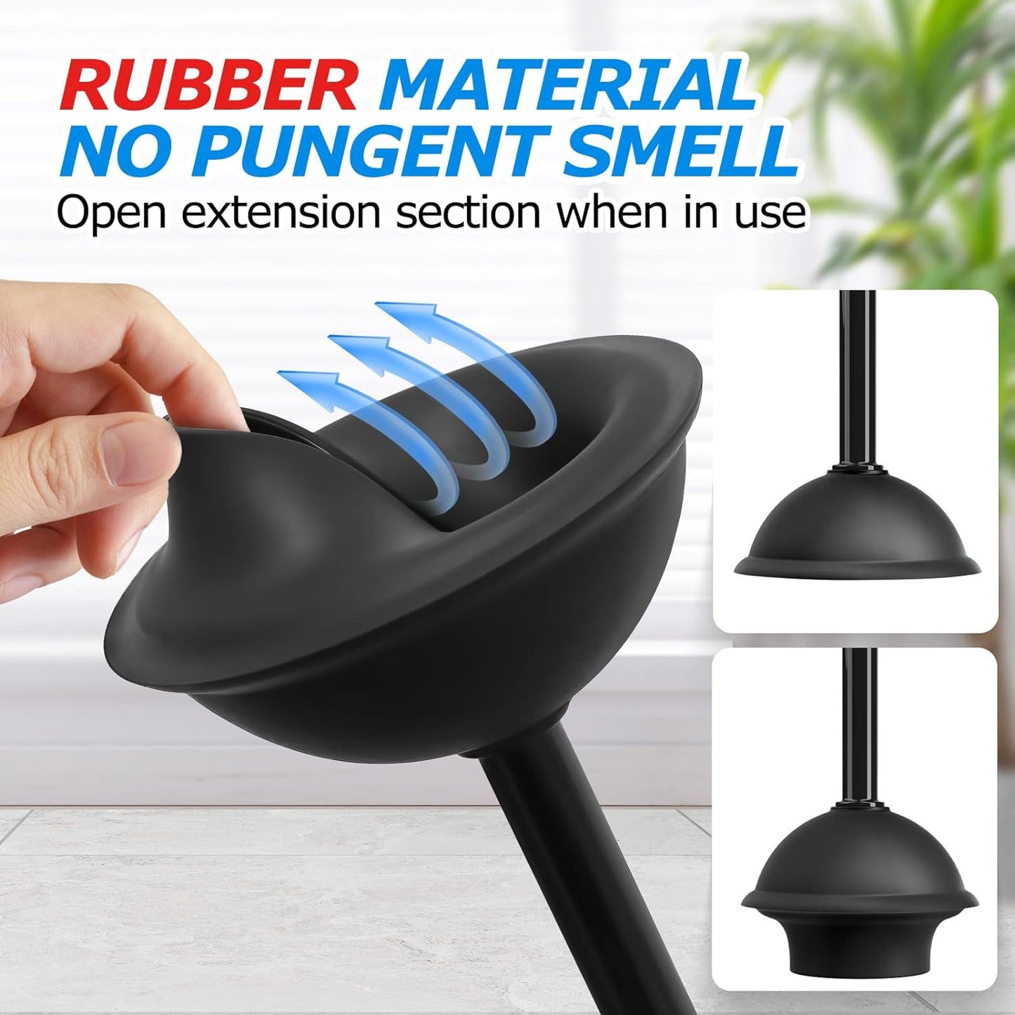2 in 1 Toilet Plunger and Brush Set,Extended Handle Plunger,Toilet Bowl Brush Plunger Set,Bathroom Cleaning Tools ,Toilet Brush Plunger Combo,Cleaning Brush,Bathroom Cleaning Supplies