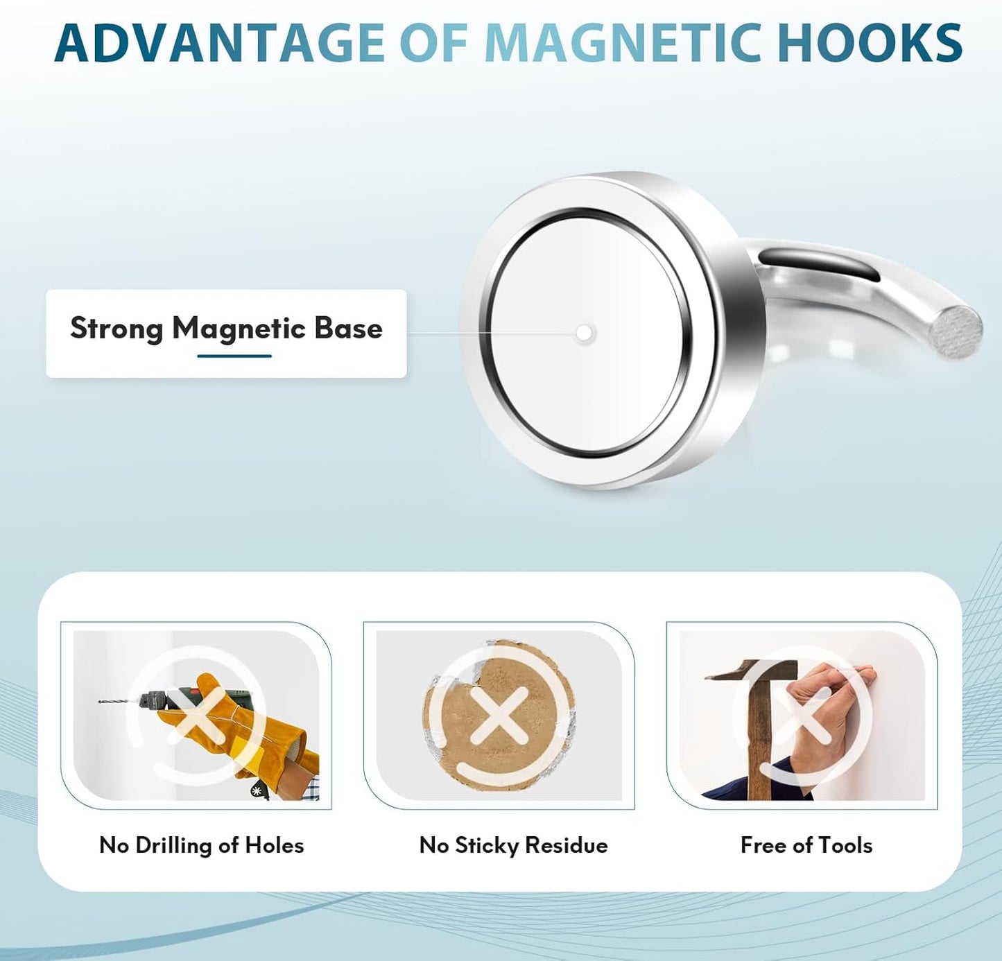 Magnetic Hooks, Cruise Ship Essentials, 30Lb+ Heavy Duty Magnetic Hooks for Cruise Cabins, Refrigerator, Grill, Hanging, and Travel | Extra Strong Must-Haves Magnet Hook