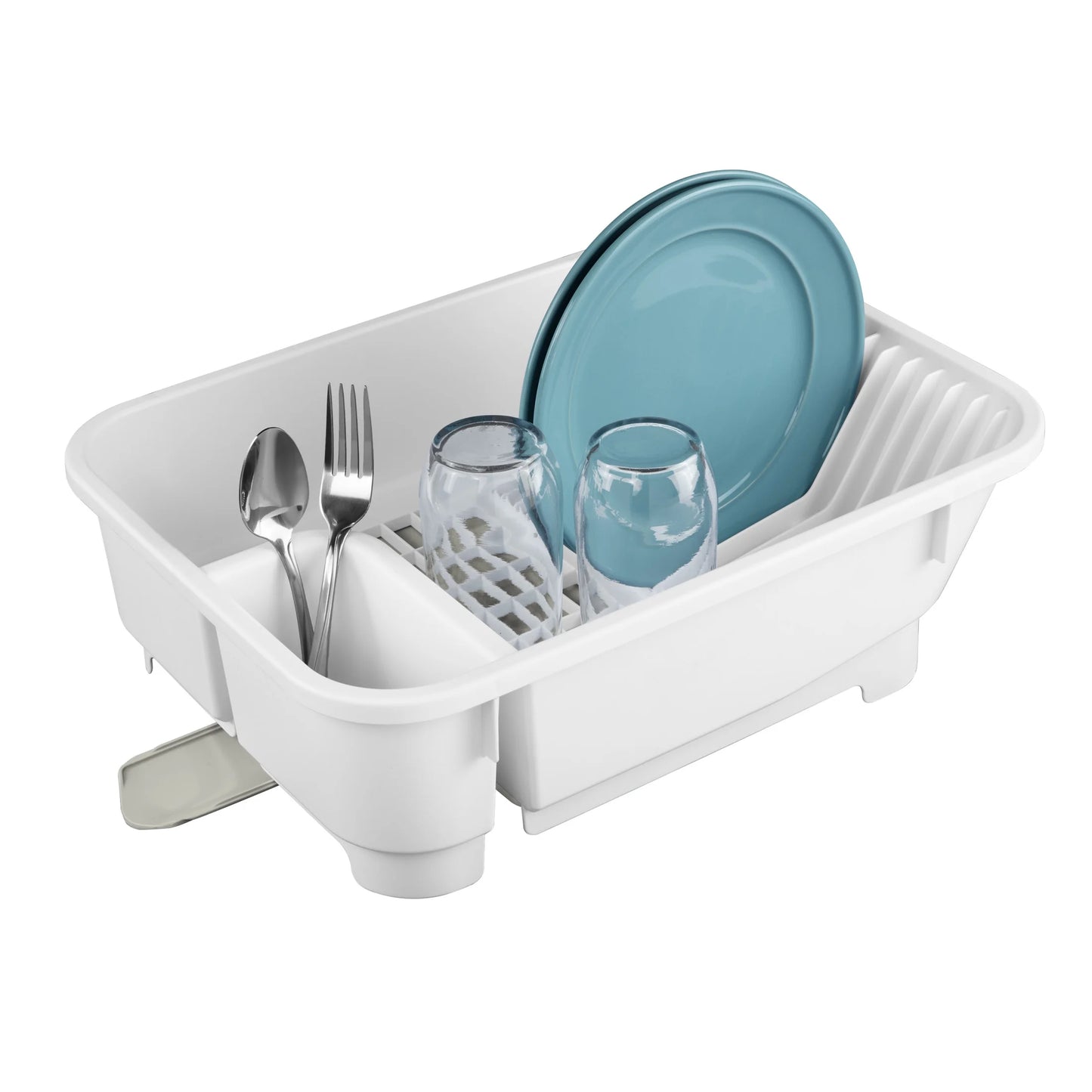 Sink Set, Space-Efficient, Self-Draining with Retractable Spout, White