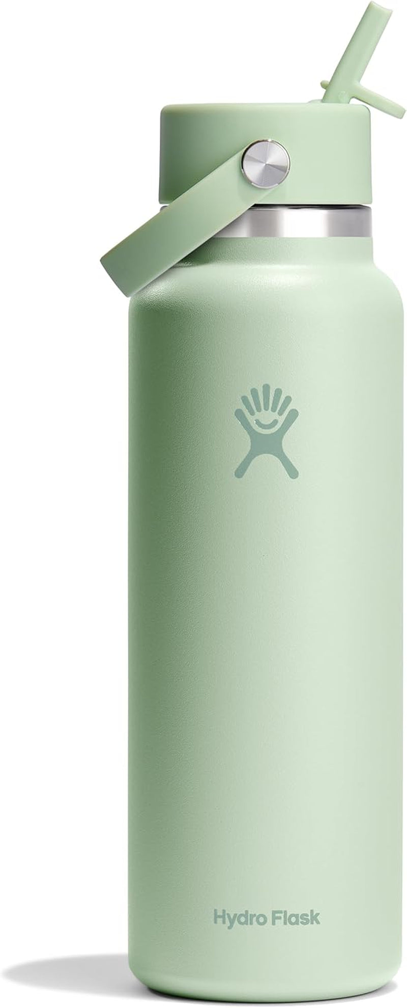 24 Oz Wide Flex Straw Cap Bottle - Insulated Stainless Steel - Wide Straw Lid, Non Spill, Leakproof in Tonal Birch
