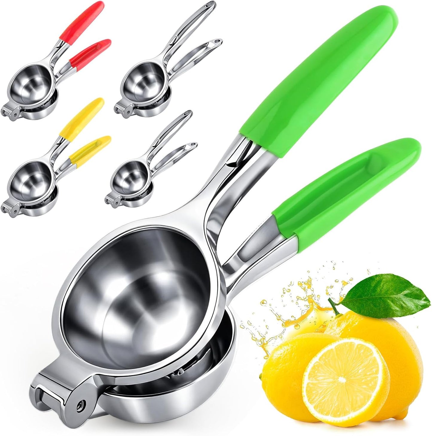Lemon Squeezer Extra Large, Lemon Squeezer Juicer Stainless Steel, Heavy Duty Manual Citrus Juicer Hand Press, Kitchen Tools Lime Squeezer Bar Tool, Easy to Clean Metal Lemon Hand Press