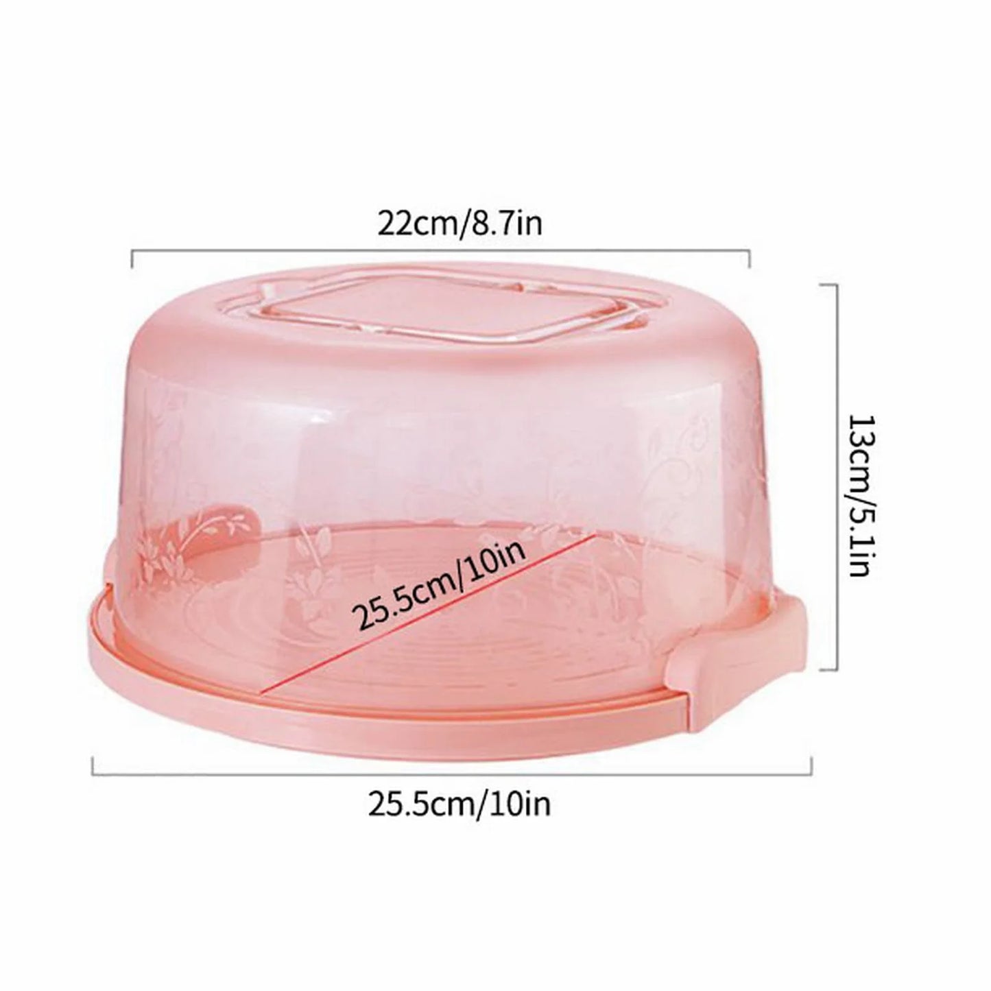 Bakeware Sets, round Cake Storage Box with Handle and Inner Tray, 1*Cake Box Clearance!