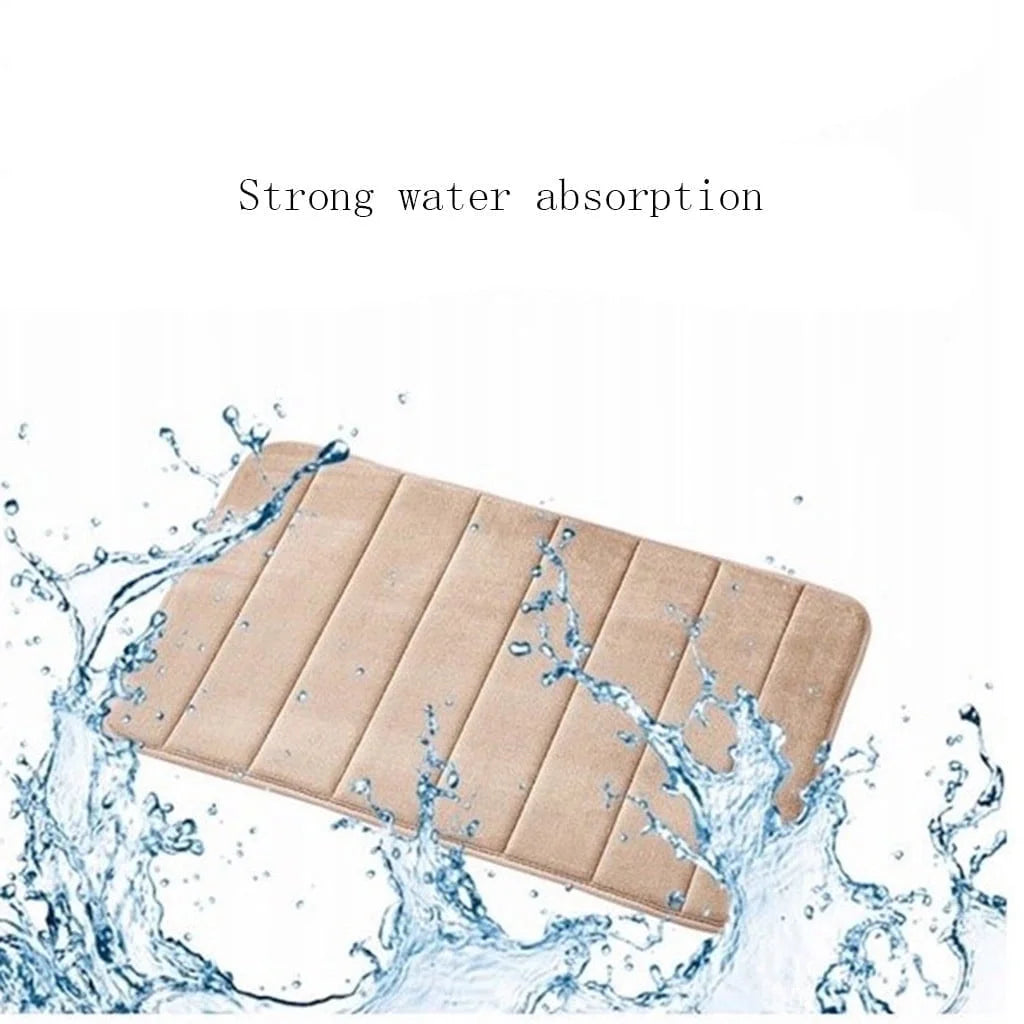 Absorbent Soft Memory Foam Mat Bath Bathroom Bedroom Floor Shower Rug Decor Red