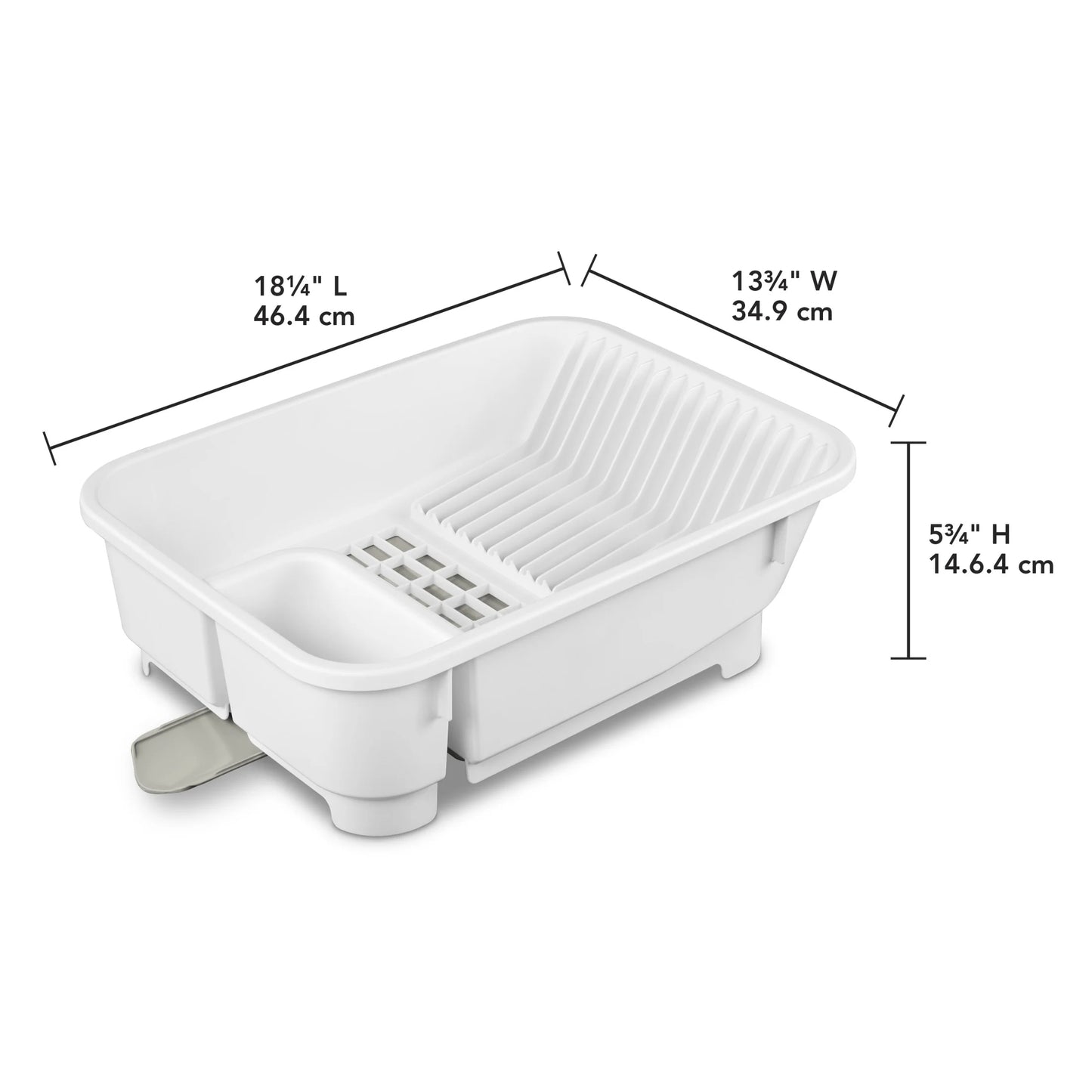 Sink Set, Space-Efficient, Self-Draining with Retractable Spout, White