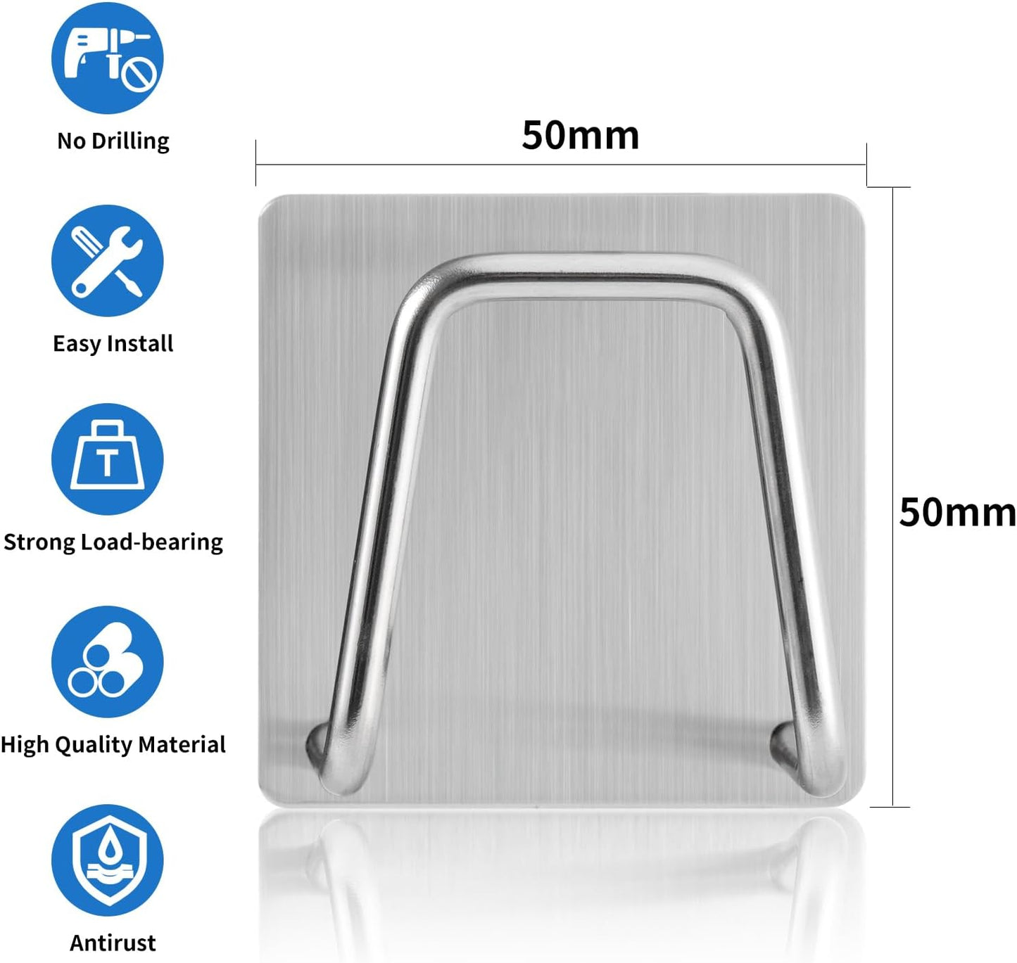 2-Pack Stainless Steel Sponge Holder for Kitchen Sink - Rustproof Brushed SUS304 Sponge Caddy Organizer, Wall/Surface Mount, Drainage Design, Clutter-Free Storage