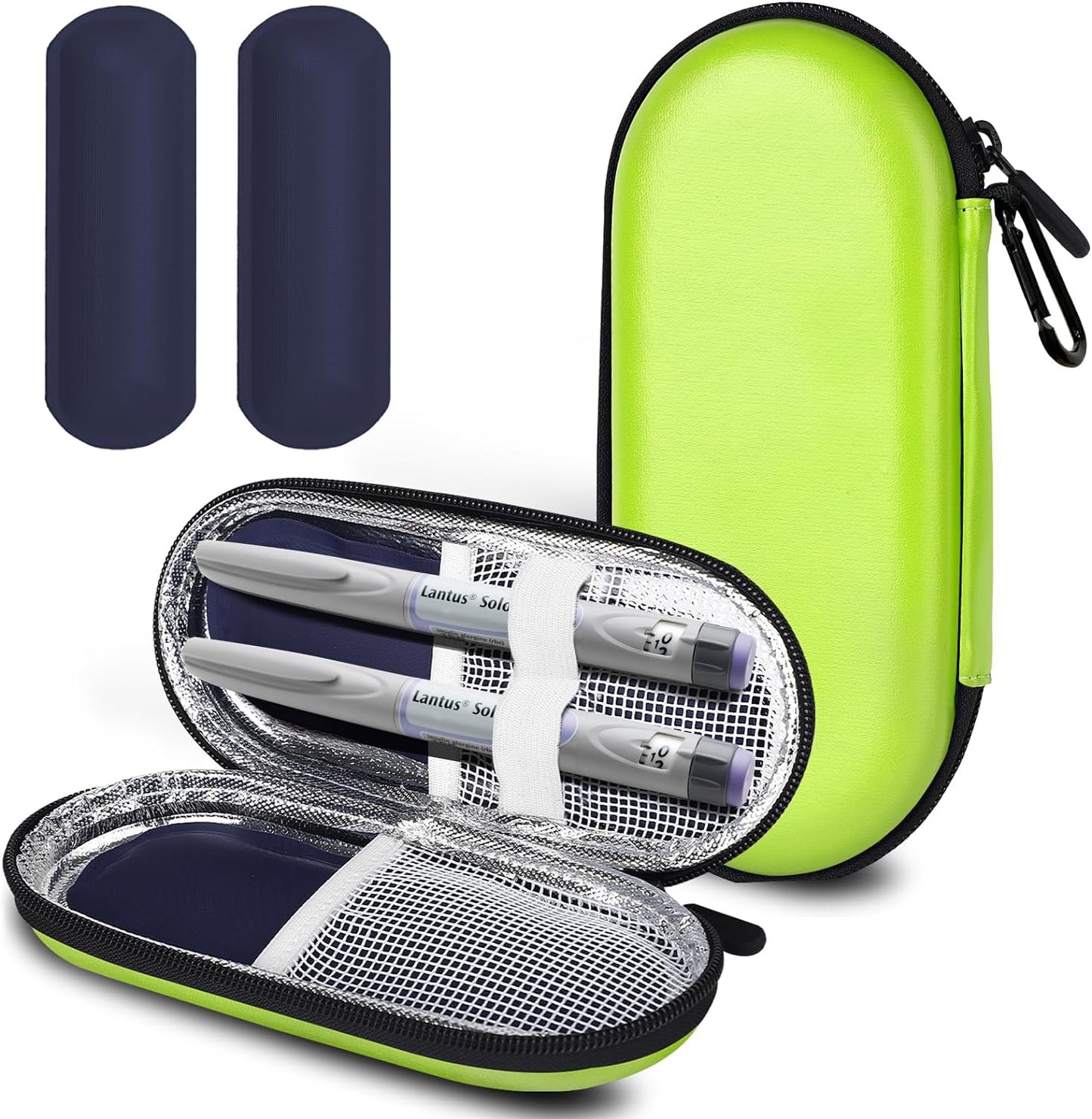 Insulin Cooler Travel Case with 2 Reusable Ice Packs for Insulin Pen Portable Medical Cooler Bag for Diabetes and Other Diabetic Supplies for the Daily Life and Trip