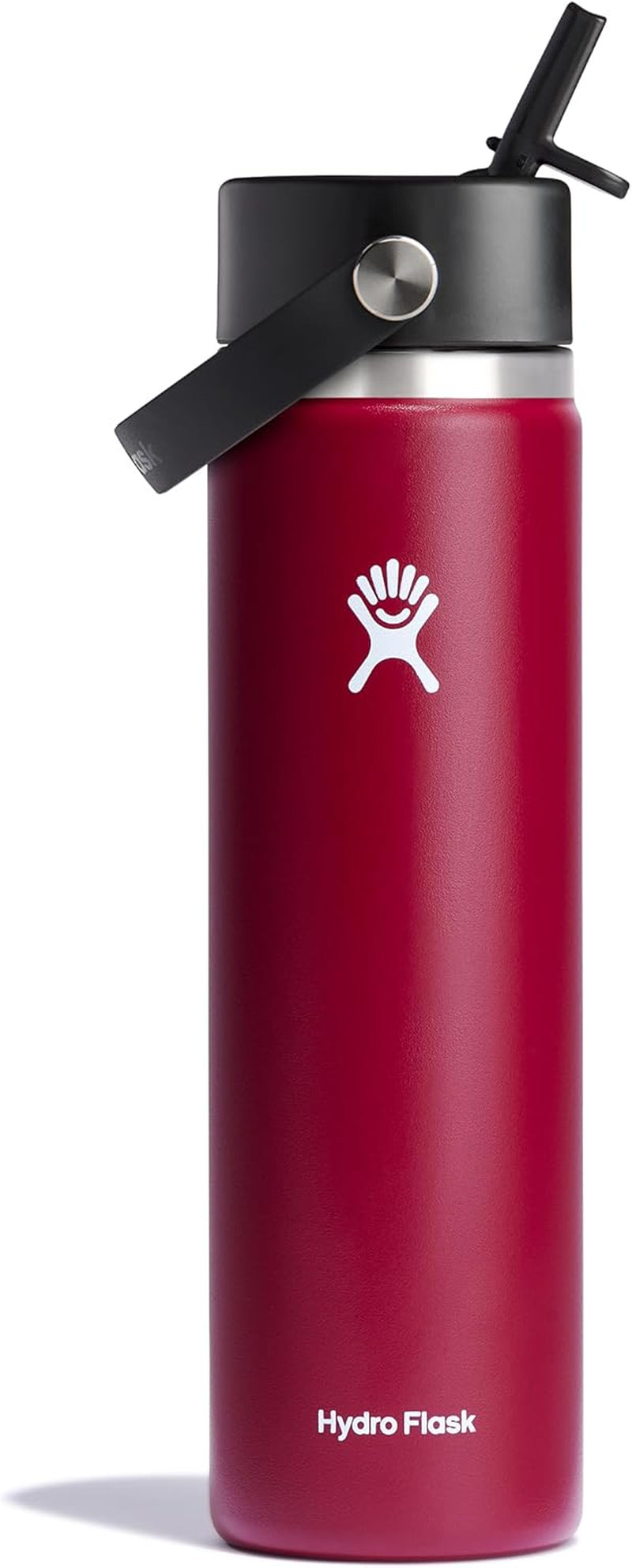 24 Oz Wide Flex Straw Cap Bottle - Insulated Stainless Steel - Wide Straw Lid, Non Spill, Leakproof in Tonal Birch
