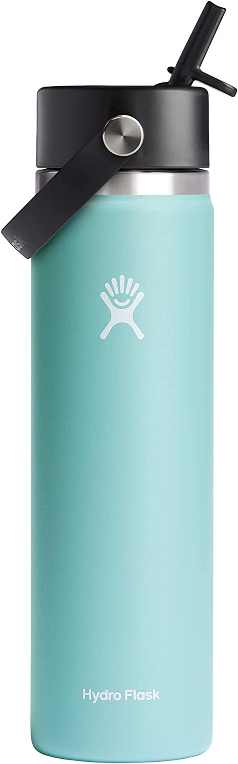 24 Oz Wide Flex Straw Cap Bottle - Insulated Stainless Steel - Wide Straw Lid, Non Spill, Leakproof in Tonal Birch