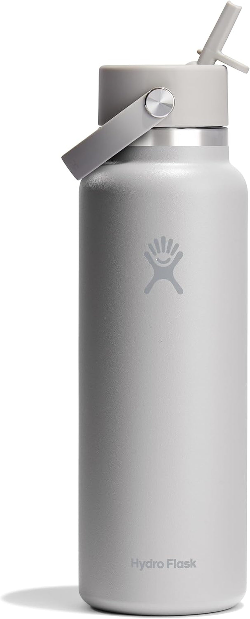 24 Oz Wide Flex Straw Cap Bottle - Insulated Stainless Steel - Wide Straw Lid, Non Spill, Leakproof in Tonal Birch