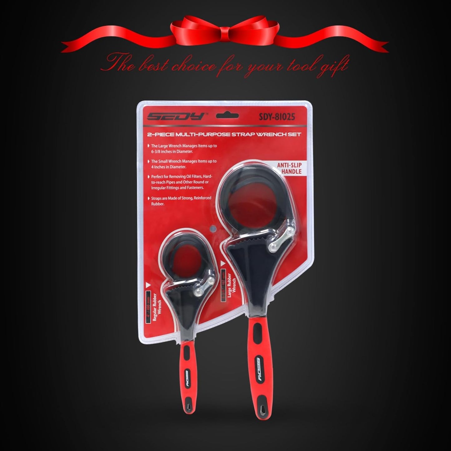 Adjustable Rubber Strap Wrench Set – Large & Small (2-Pack)