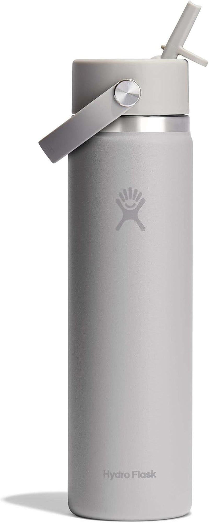 24 Oz Wide Flex Straw Cap Bottle - Insulated Stainless Steel - Wide Straw Lid, Non Spill, Leakproof in Tonal Birch