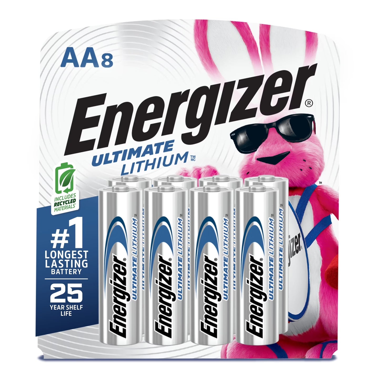 Ultimate Lithium AA Batteries (8 Pack), Double a Batteries