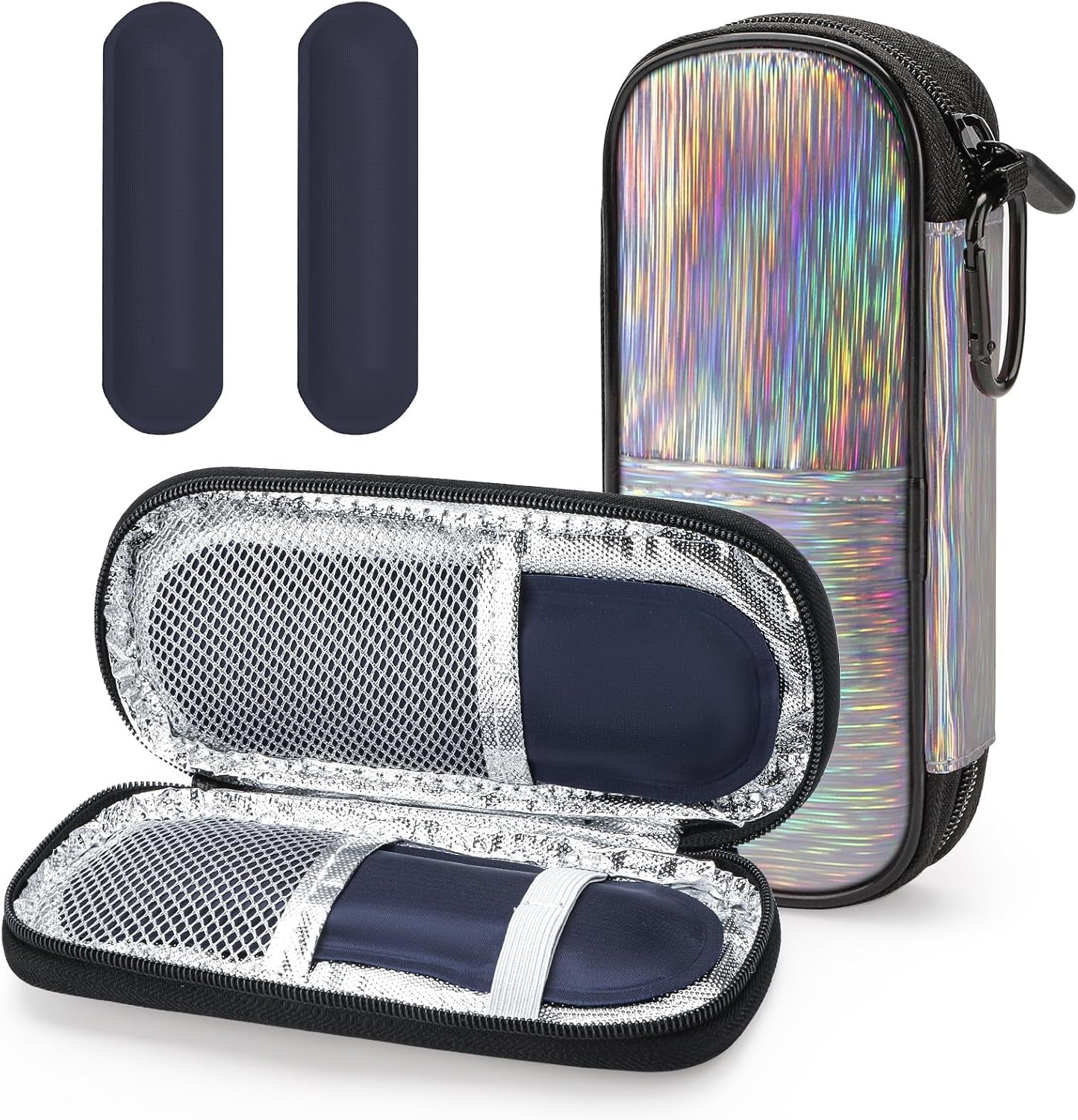 Insulin Cooler Travel Case with 2 Reusable Ice Packs for Insulin Pen Portable Medical Cooler Bag for Diabetes and Other Diabetic Supplies for the Daily Life and Trip