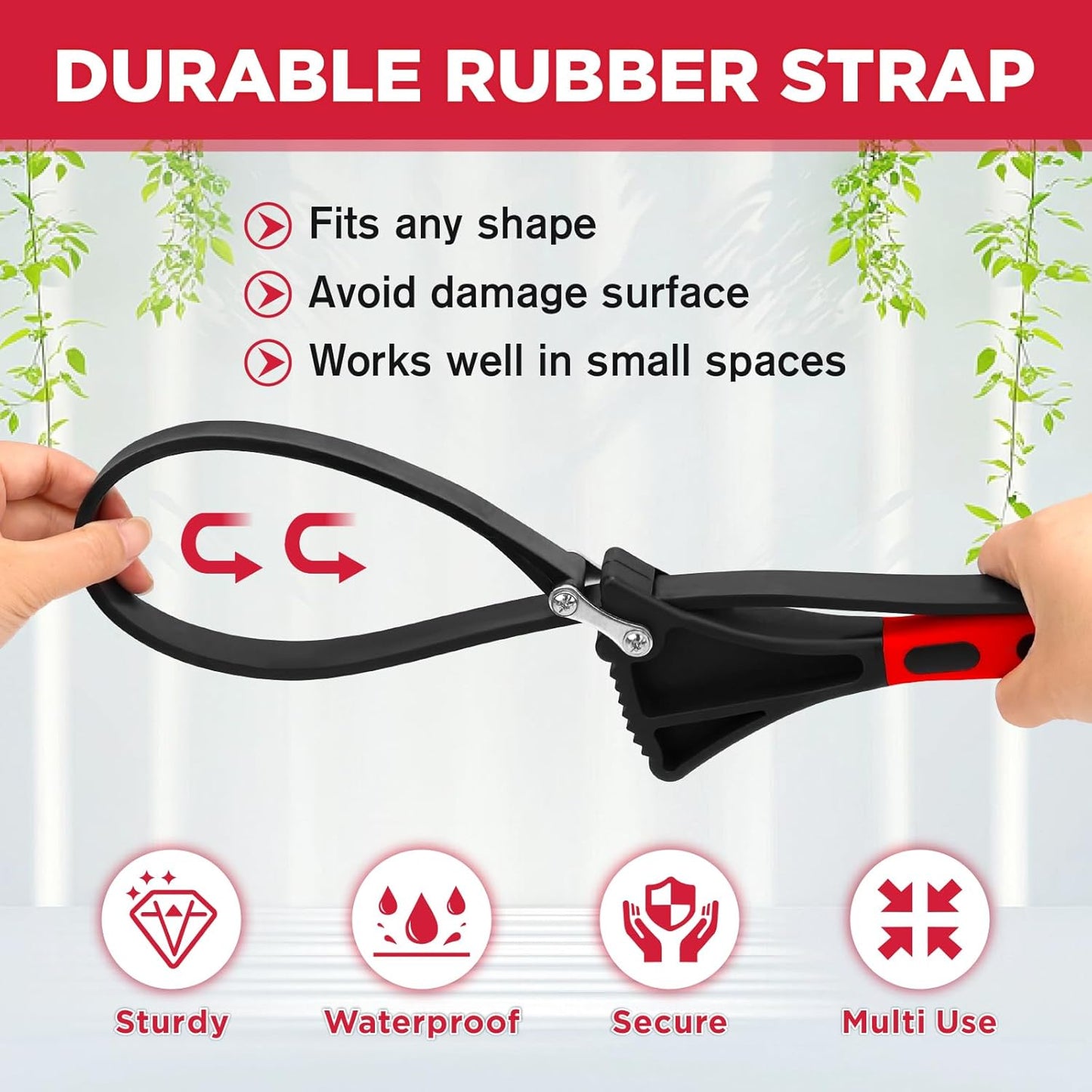 Adjustable Rubber Strap Wrench Set – Large & Small (2-Pack)