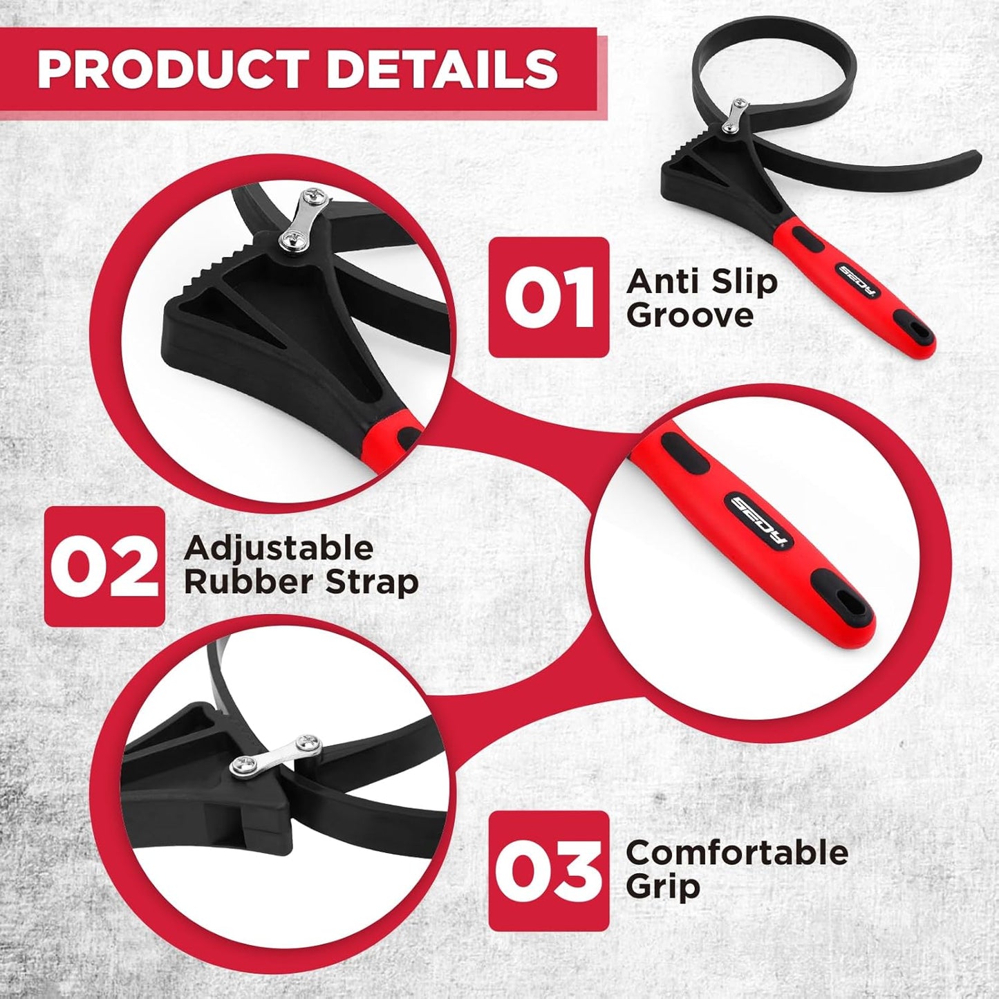 Adjustable Rubber Strap Wrench Set – Large & Small (2-Pack)