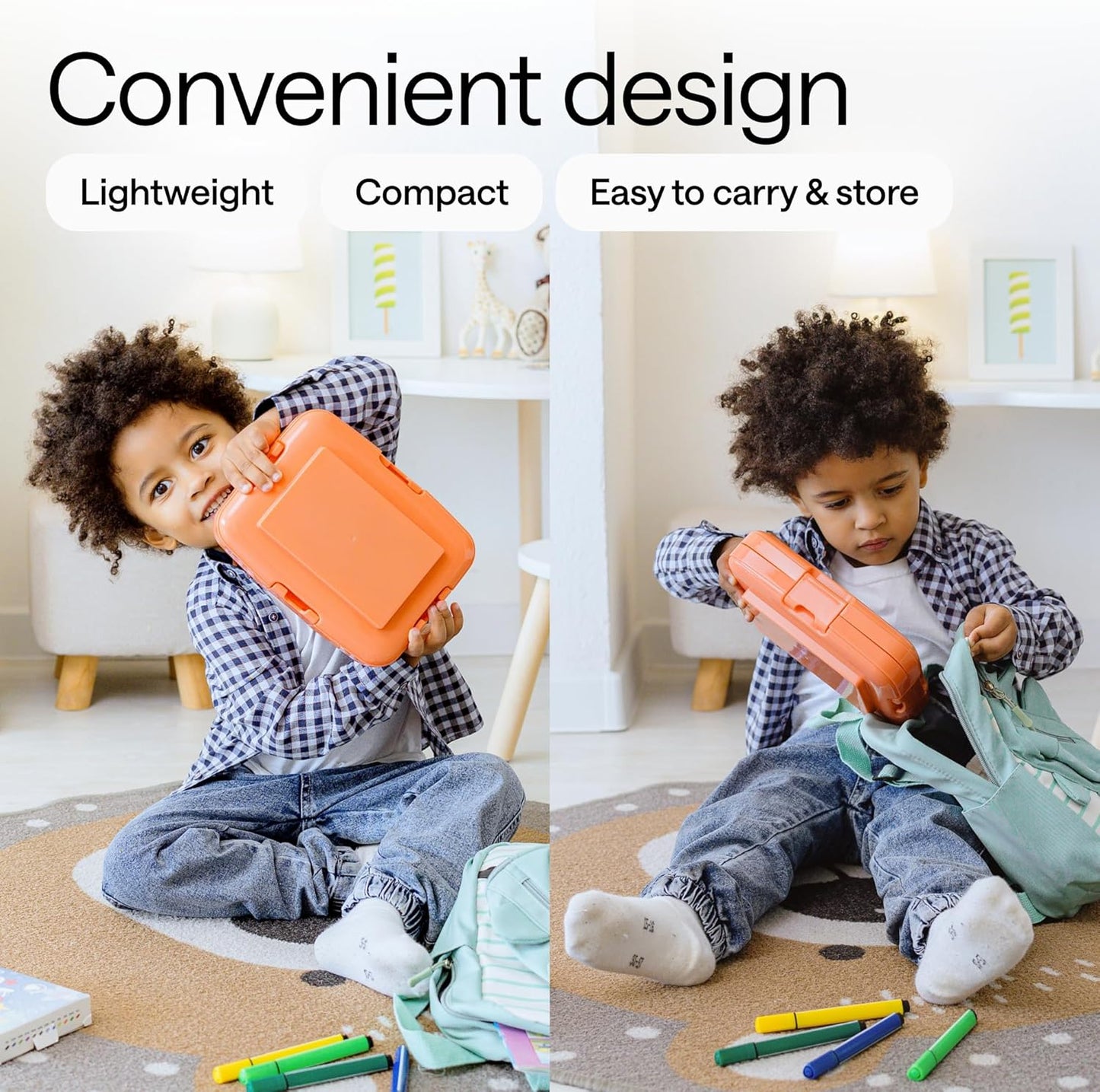 Bento Box for Kids with Hot & Cold Packs for Lunch Box Kids - Microwavable Lunch Containers with Compartments - Kids Bento Lunch Box for School - Lunchbox Bento Snack Box