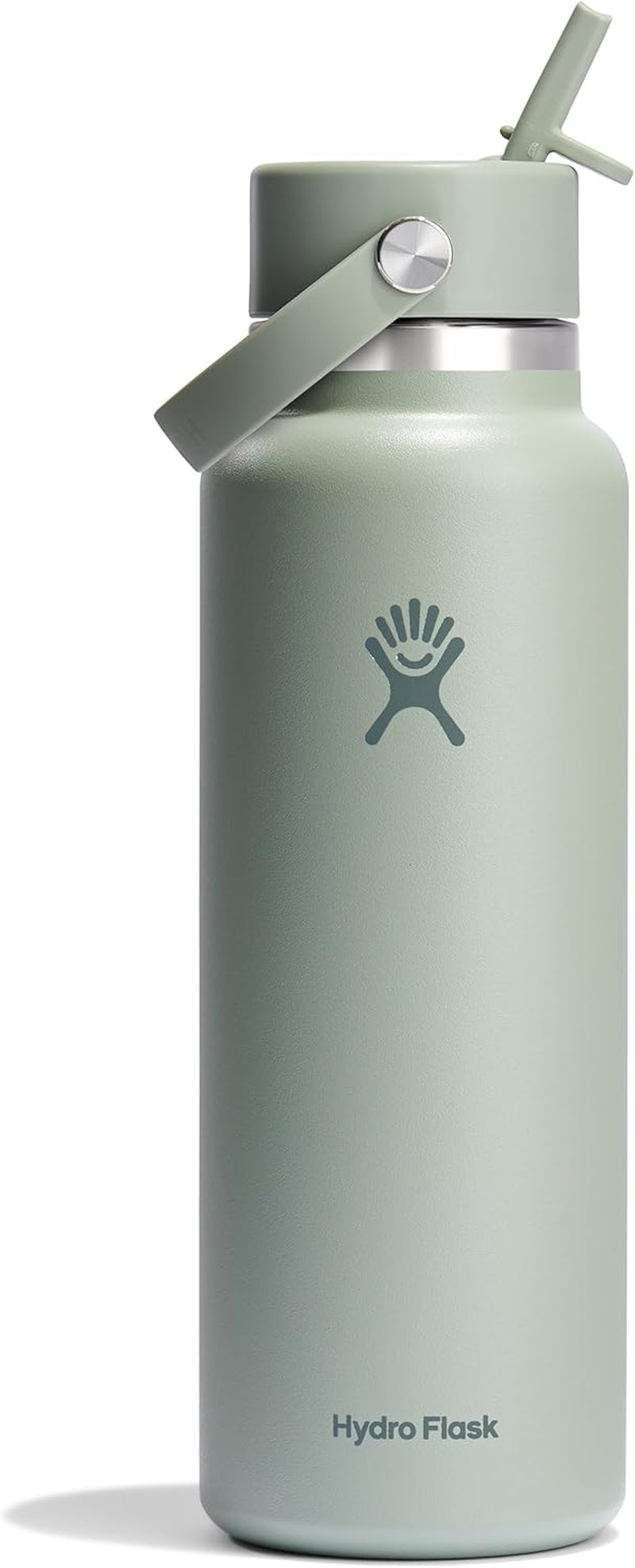 24 Oz Wide Flex Straw Cap Bottle - Insulated Stainless Steel - Wide Straw Lid, Non Spill, Leakproof in Tonal Birch